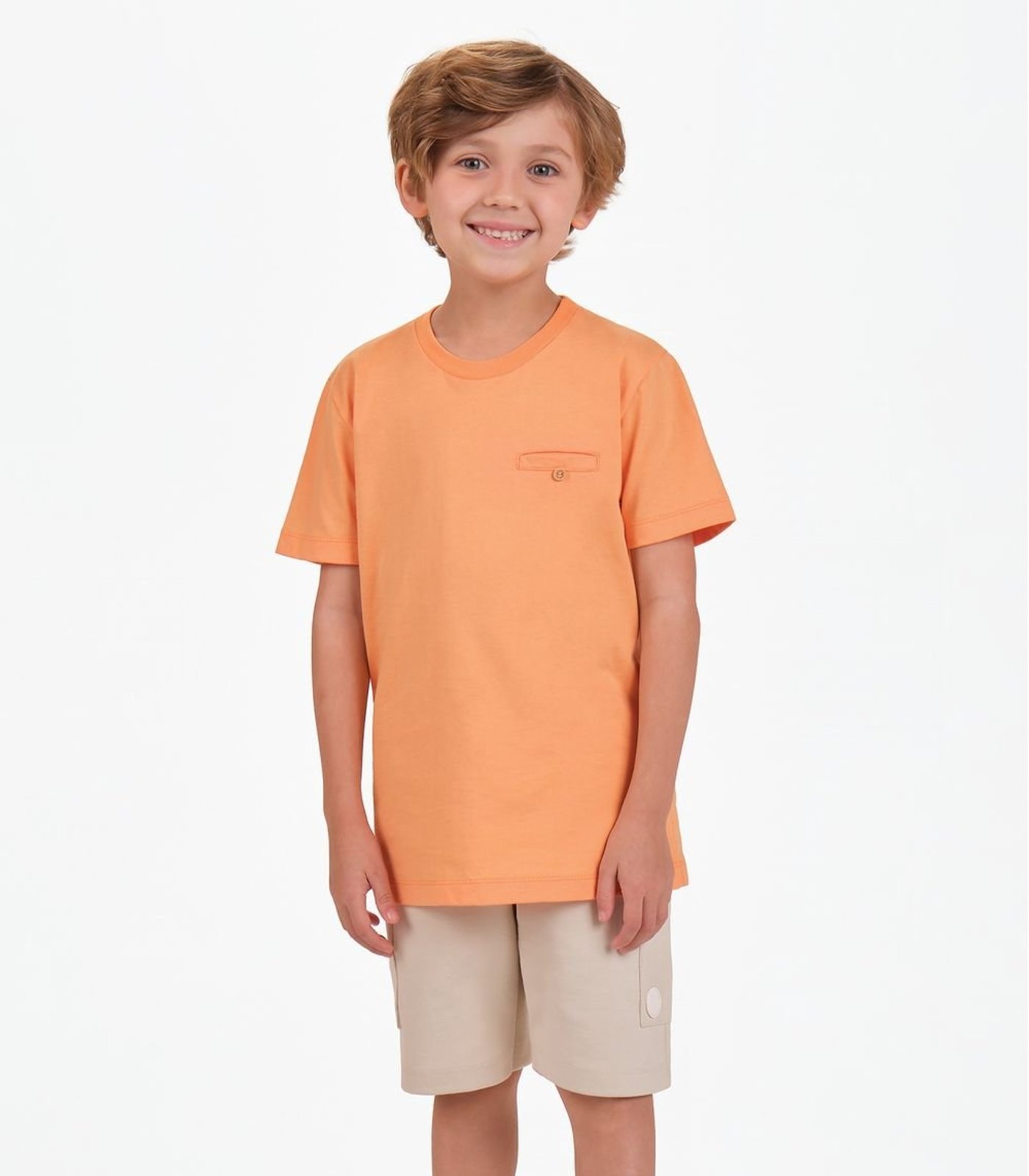 Infantil - Bermuda Piquet Verona Menino Trick Nick Bege