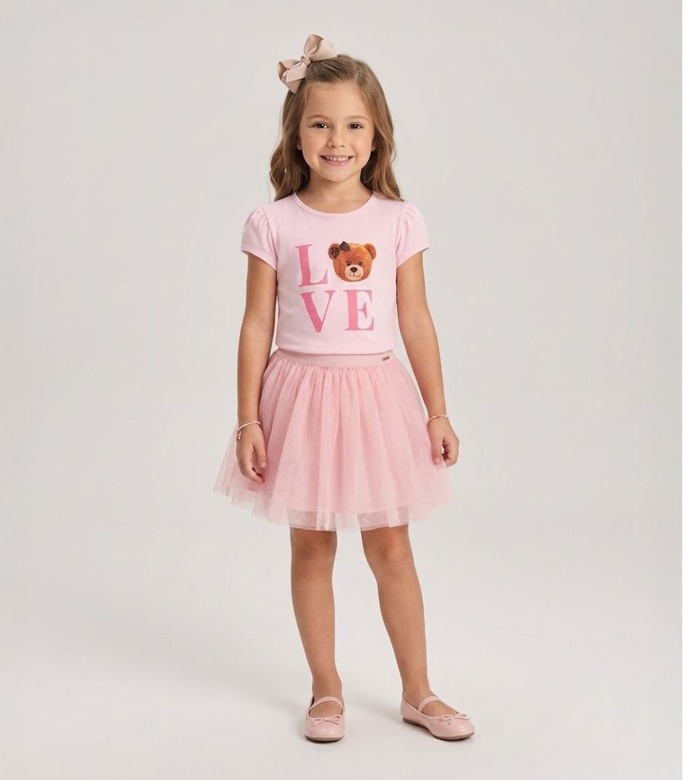 Infantil - Blusa Feminina em Cotton Leve Trick Nick Rosa
