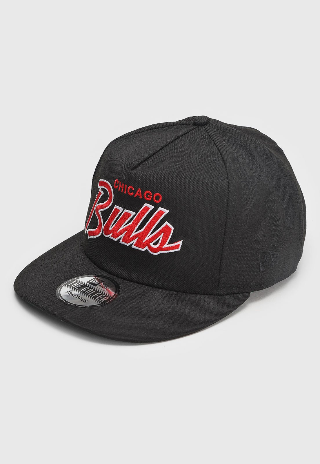 Vista 3 Boné Masculino New Era Golfer Core Script Chicago Bulls preto new era preto