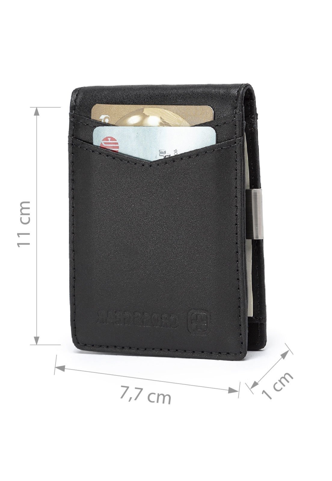 Vista 3 Carteira Masculina Porta Cartão Casual Crossgear preto Crossgear preto