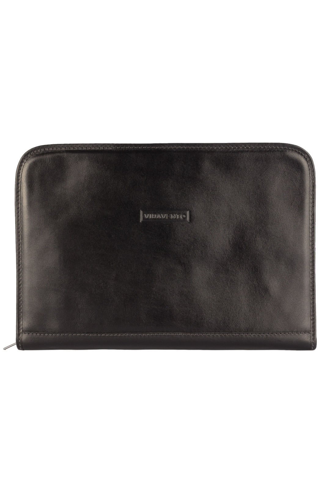 Pasta Vira Vento Envelope De Couro Flat – Preto