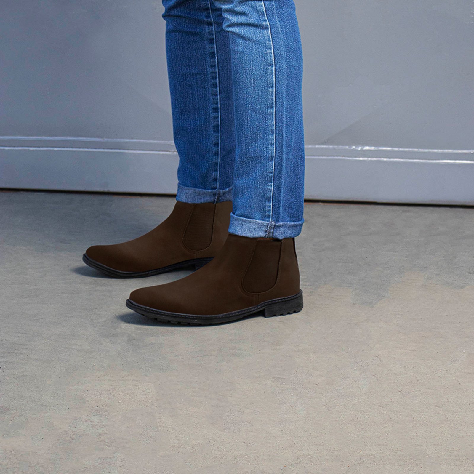 Bota Chelsea Masculina Bredeni Botina Country Confortável Resistente Dia A Dia Leve Macia Café
