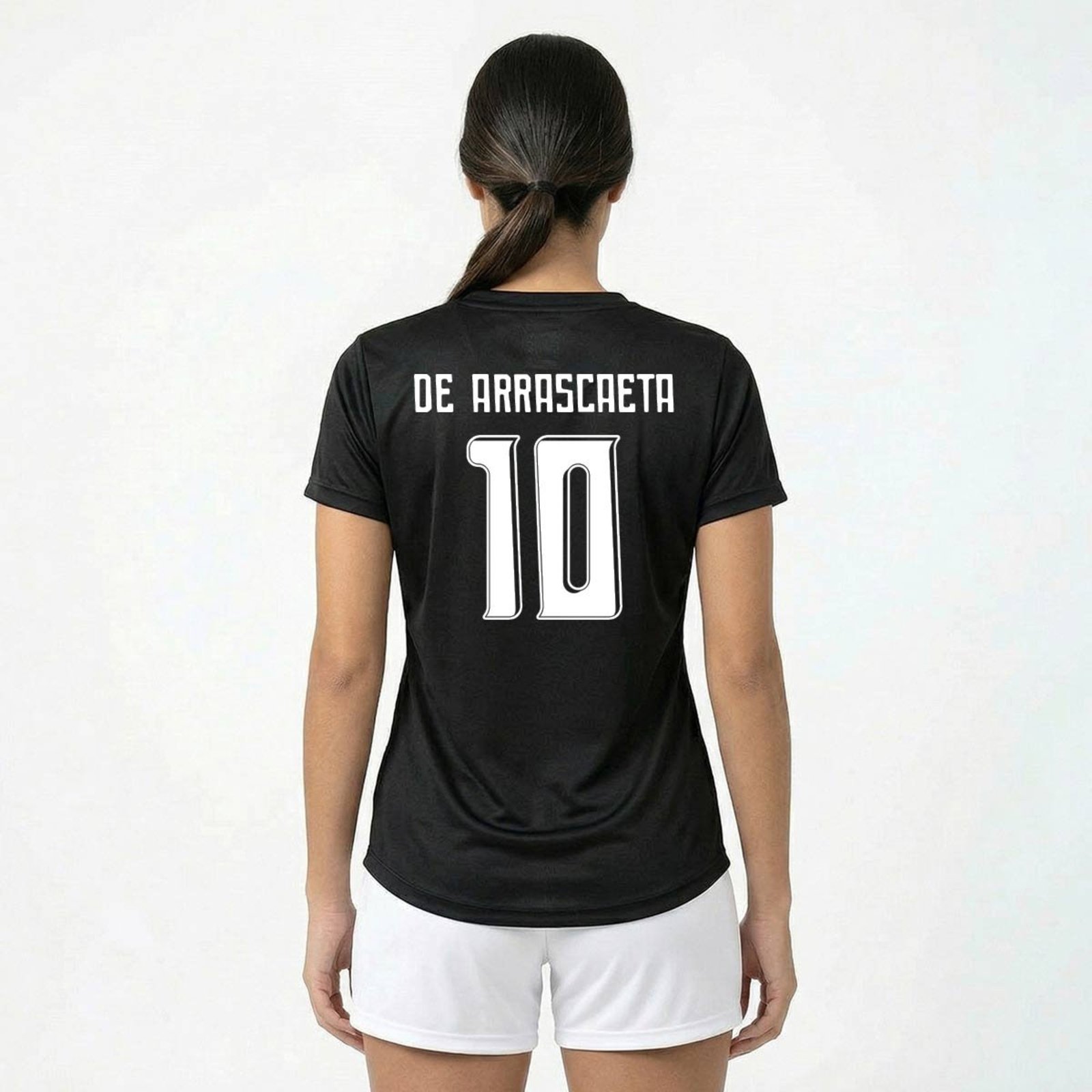 Camisa Flamengo Nação Logo Feminina Preta 10 De Arrascaeta