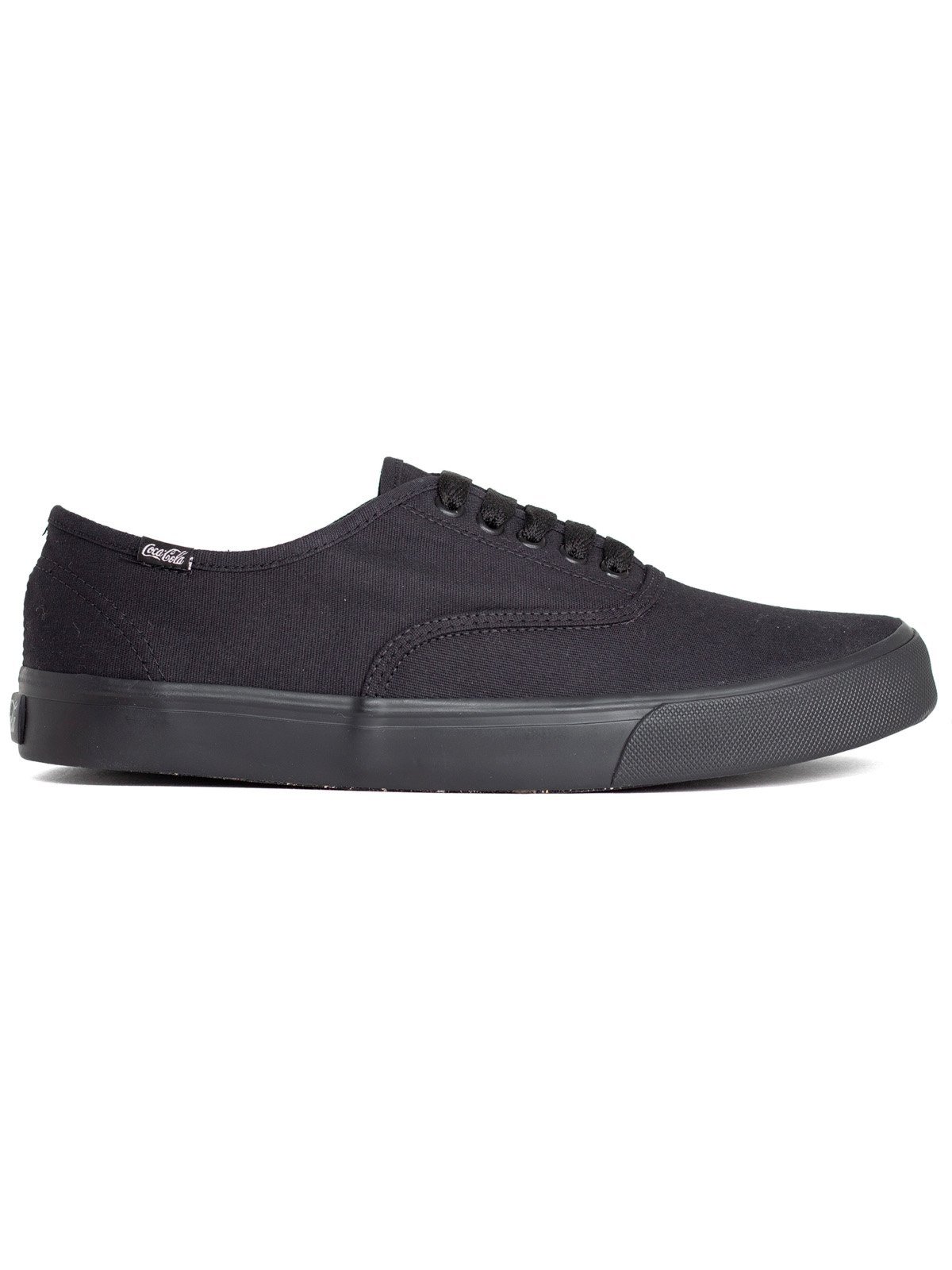 Tênis Masculino Coca Cola Kick Summer Casual Confortável Cadarço Preto All Black