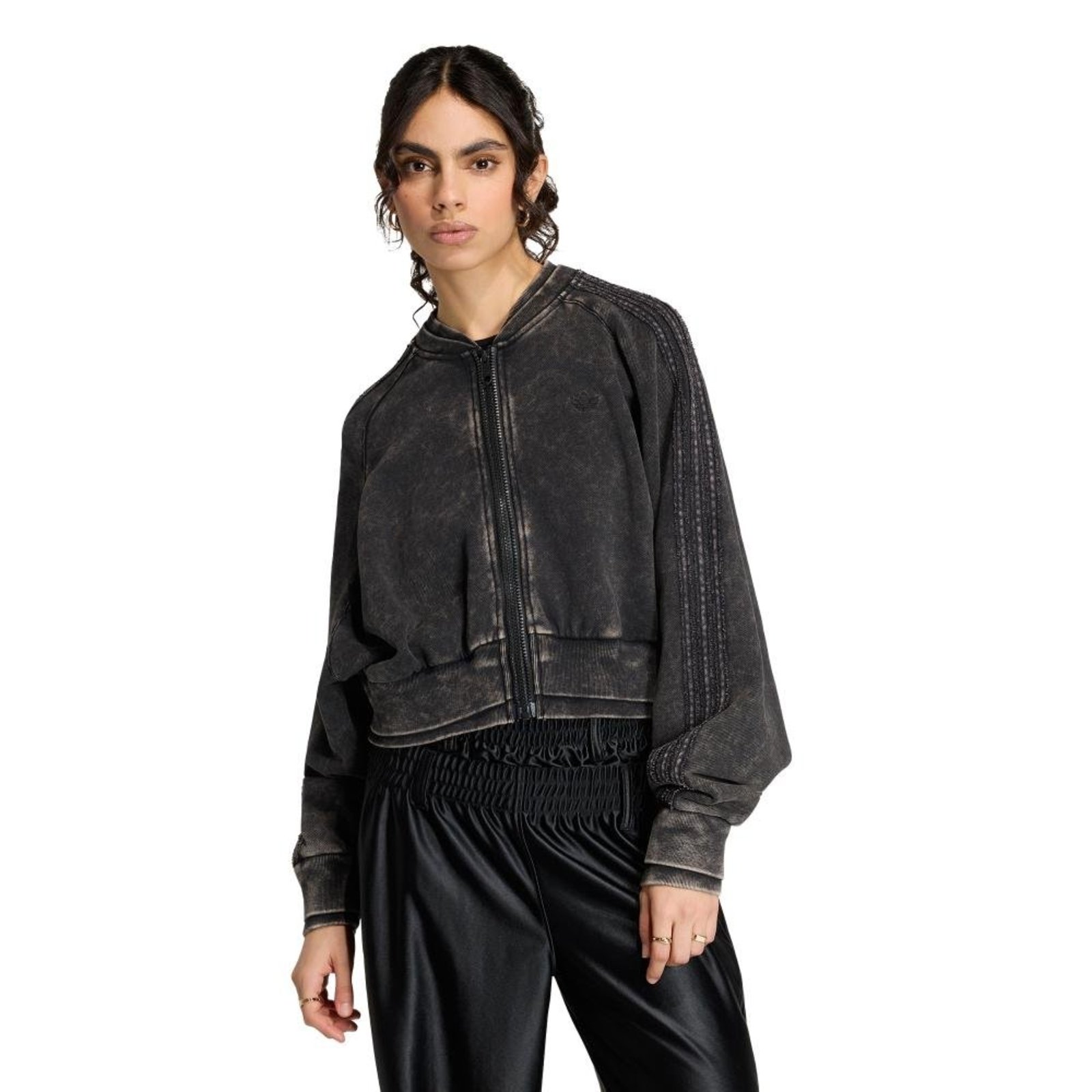 JAQUETA CROPPED DE CAMADA DUPLA SST adidas Originals Preto