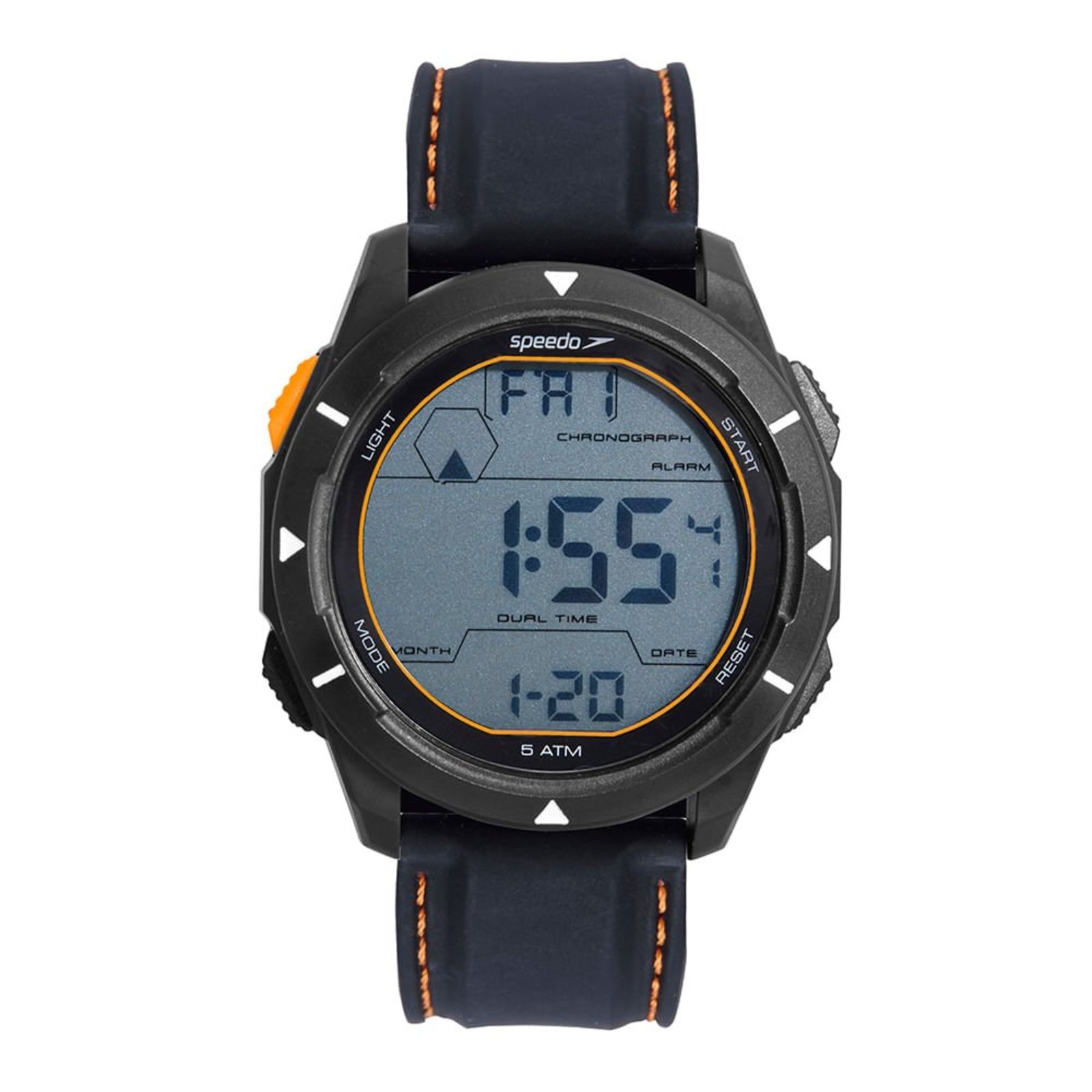 Relógio Masculino Speedo Anadigi Preto Silicone Speedo