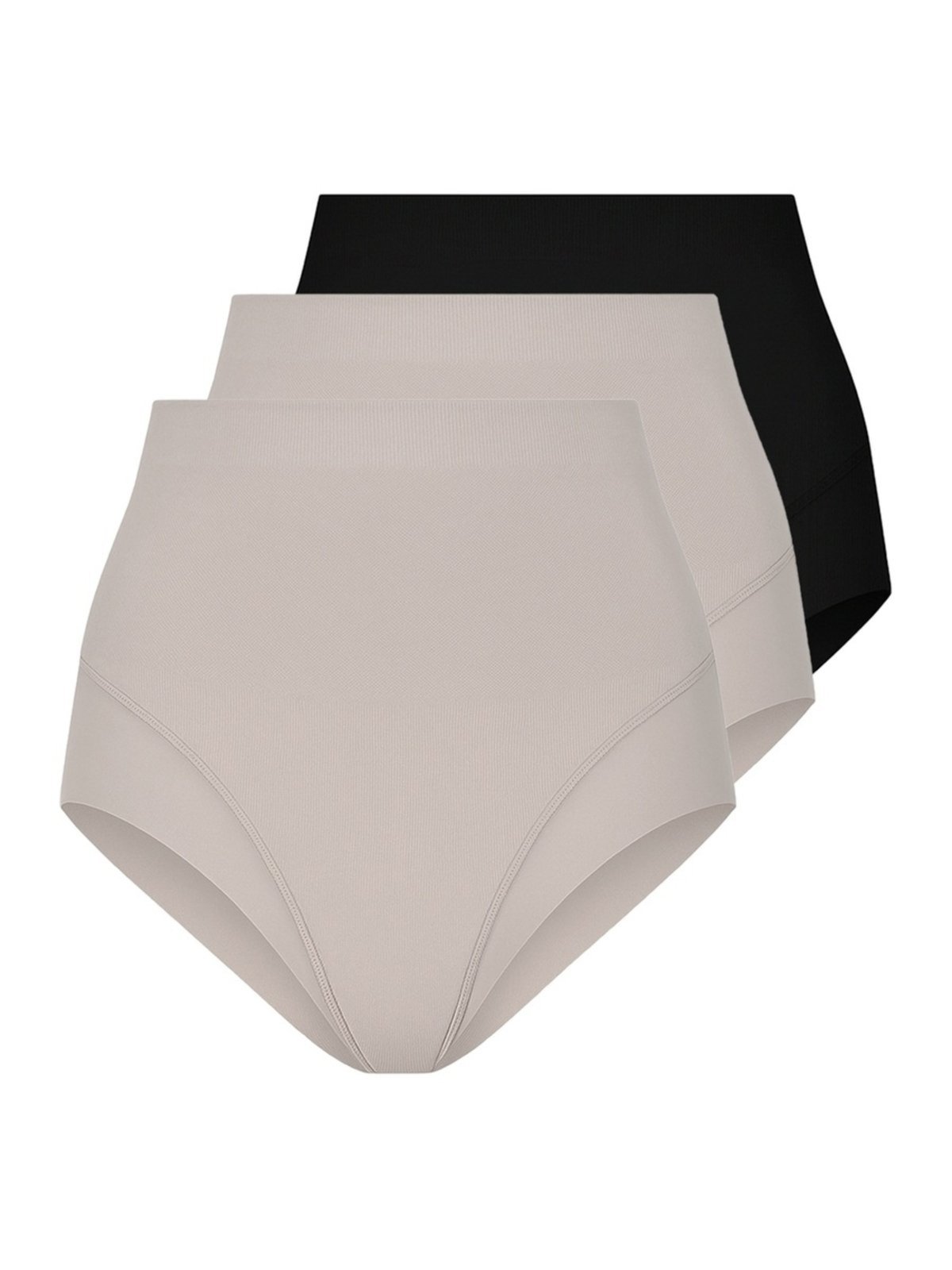 Vista 2 Kit com 3 Calcinhas Modeladora Alta Liz 70380 bege bege