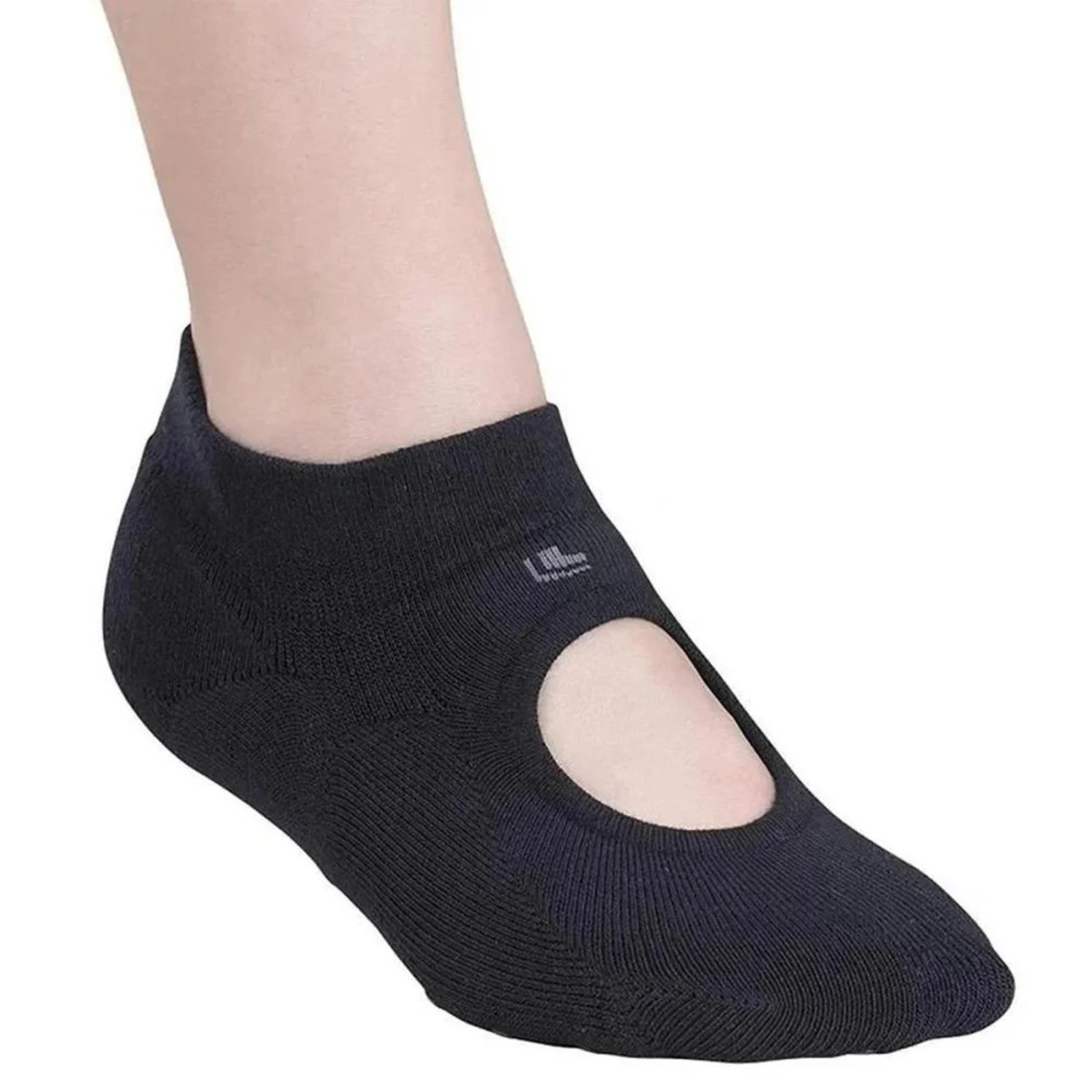 Vista 2 Meia Lupo AF Sapatilha Pilates Preta preto Lupo preto