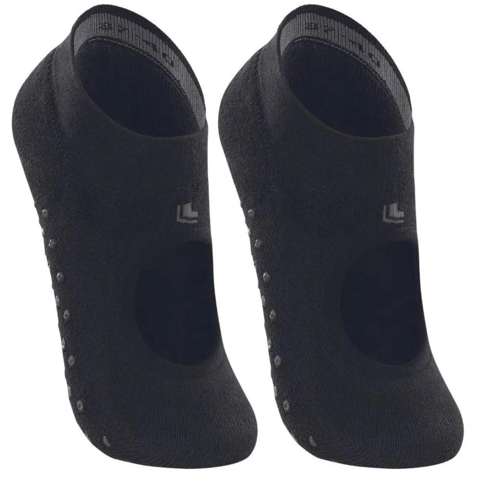 Vista 3 Meia Lupo AF Sapatilha Pilates Preta preto Lupo preto