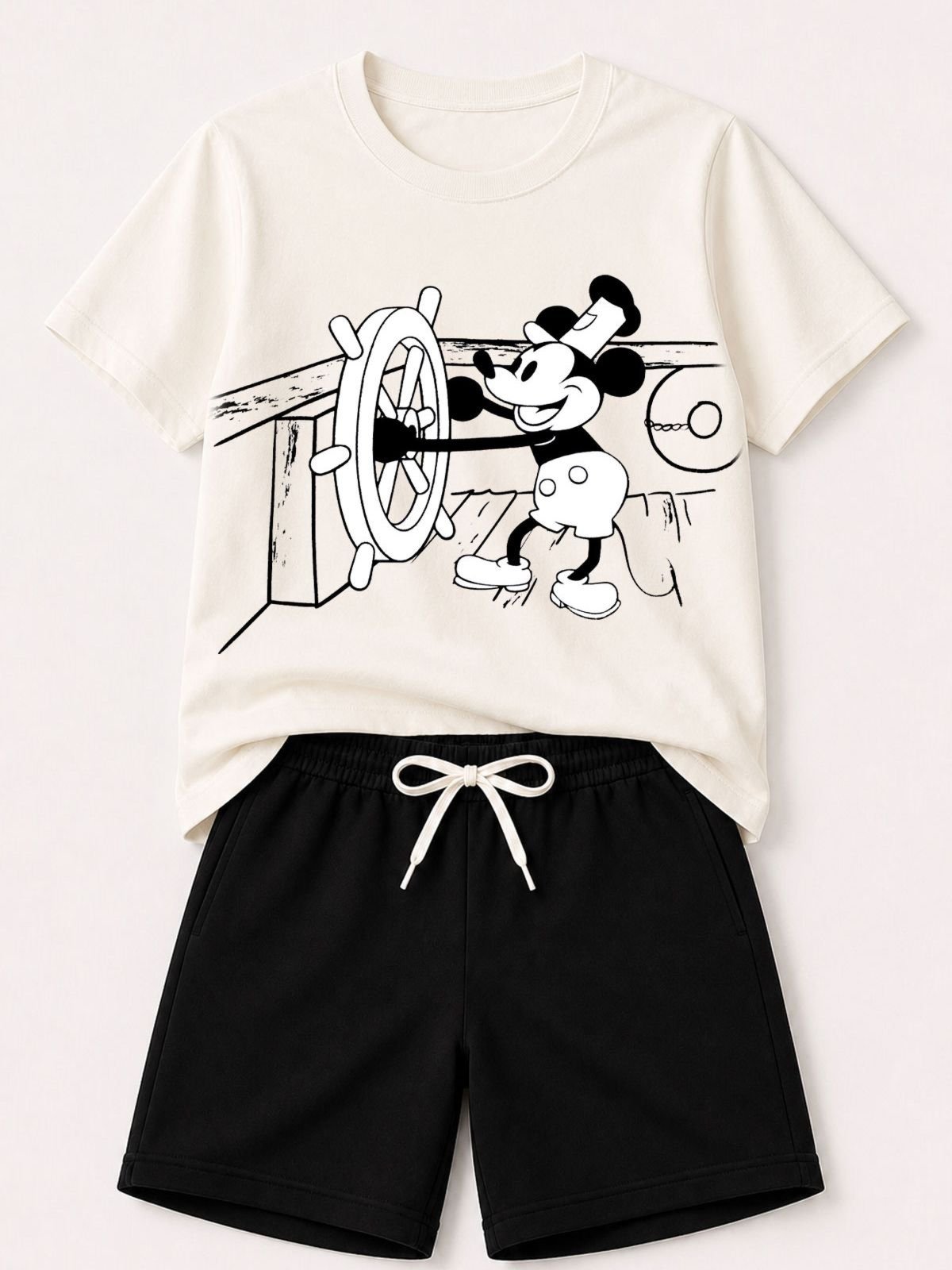 Infantil - Conjunto Masculina Marinheiro Off White