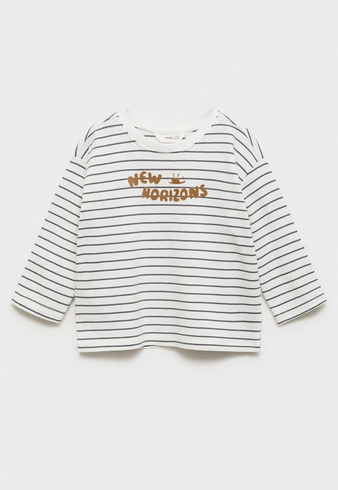 Camiseta Manga Longa MANGO Listrada Branca