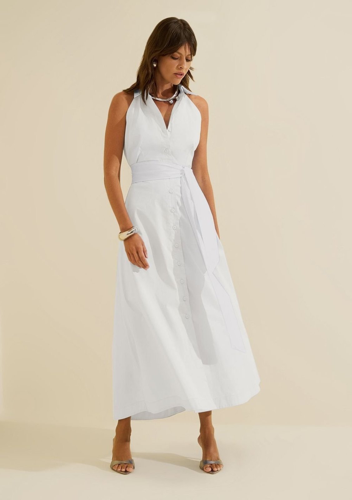 Vestido Midi Aeris - Branco