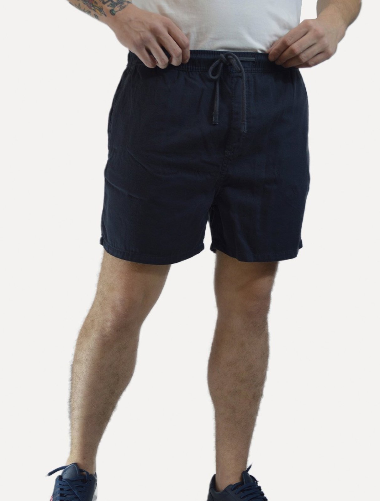 Short Calvin Klein Jeans Color Cós Elástico Azul Escuro