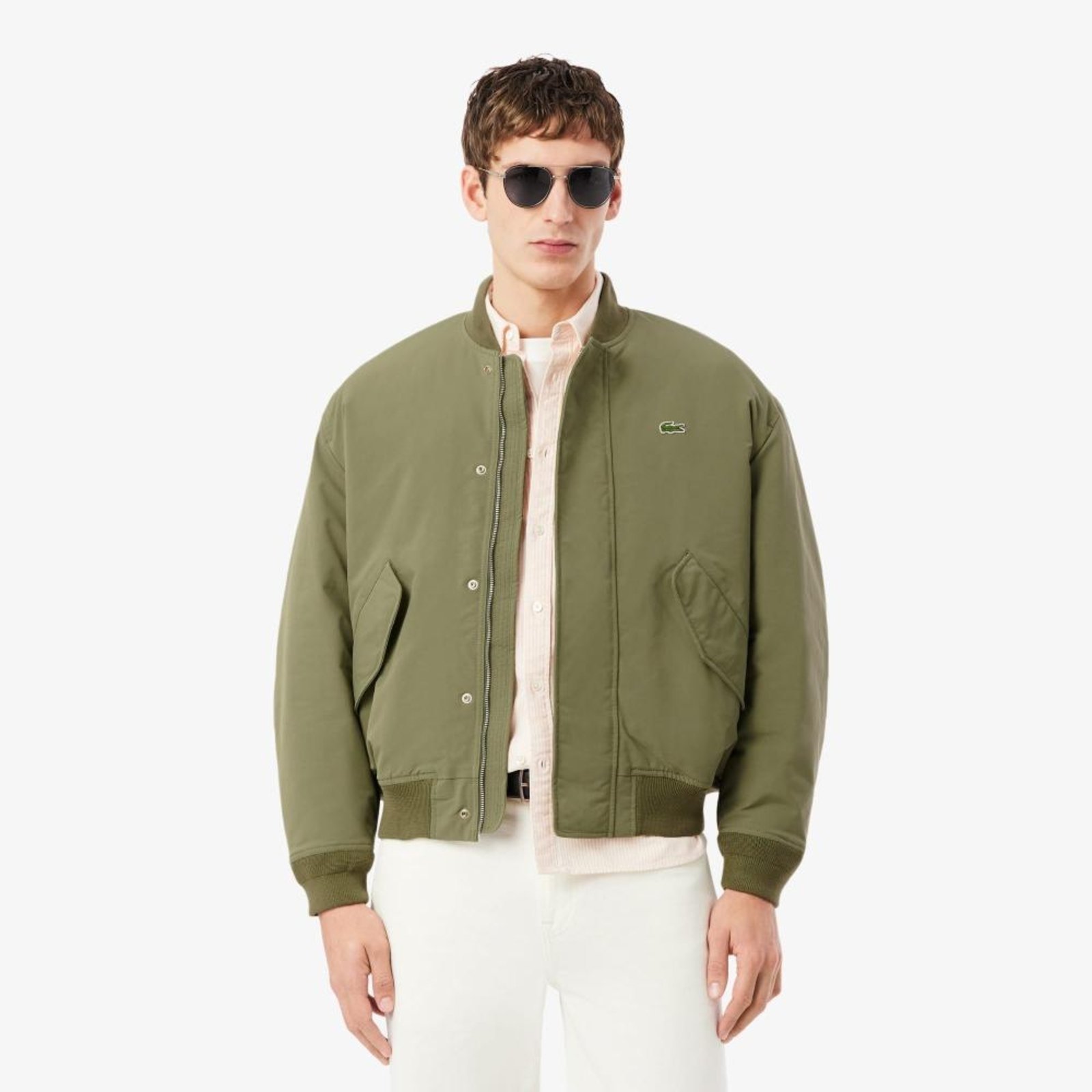 Jaqueta Bomber em Tafetá Repelente à Água Verde