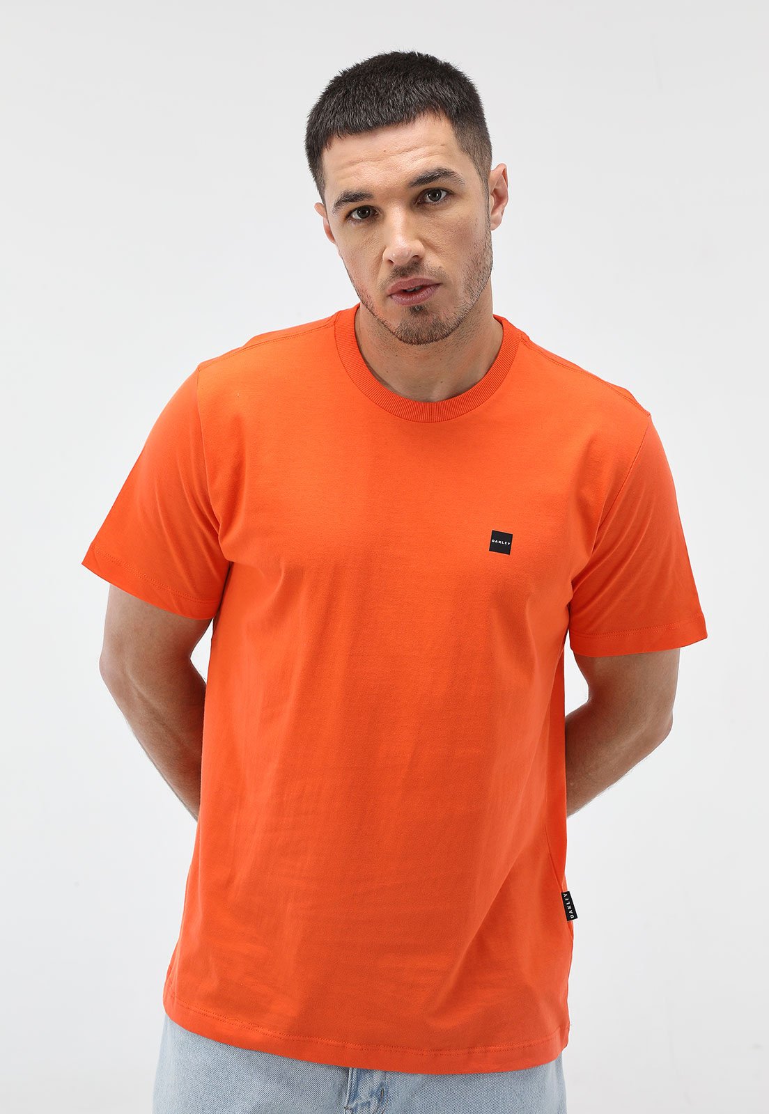 Camiseta Oakley Reta Mod Patch Laranja