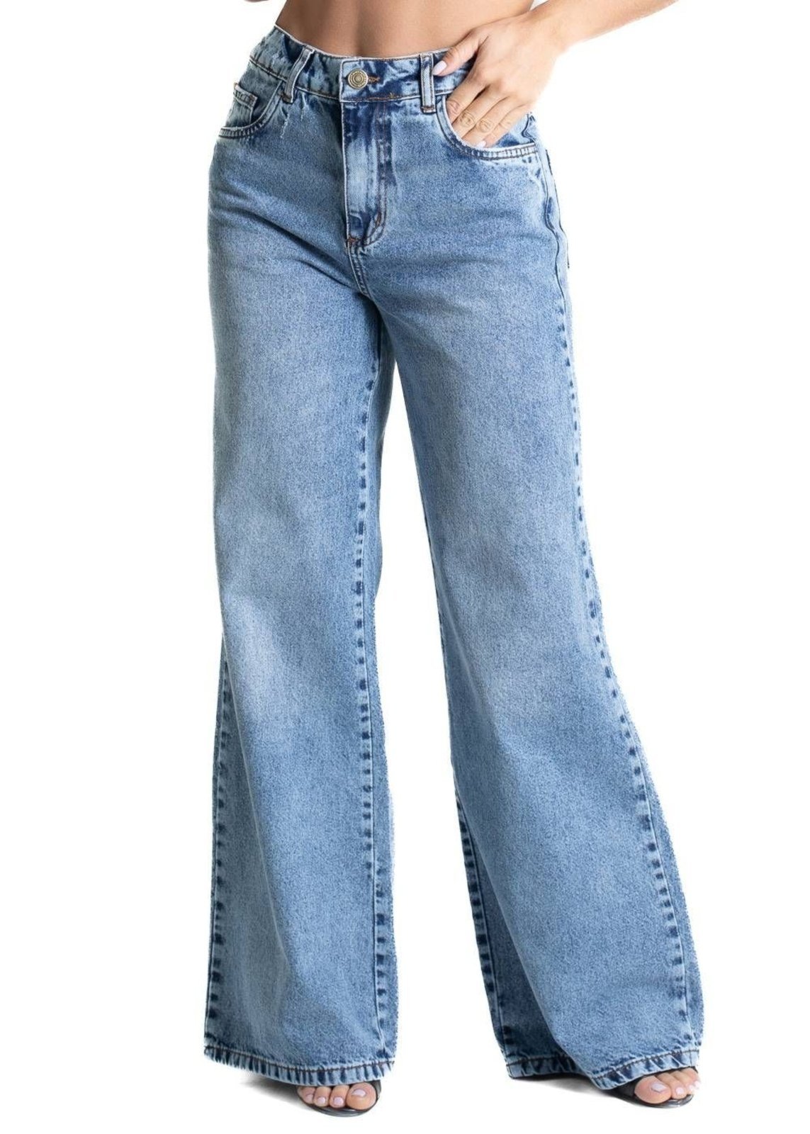 Calça Jeans Sawary Wide Leg – 281153 – Azul – Sawary