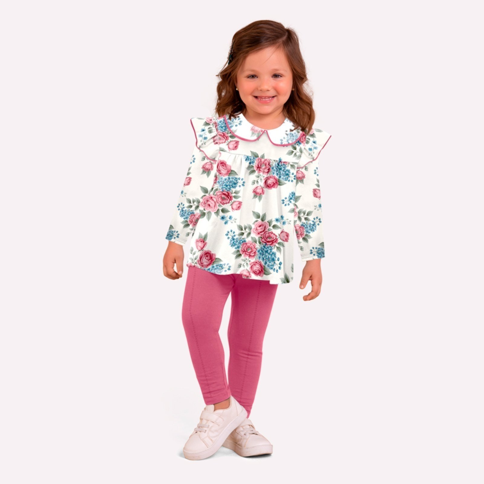 Infantil - Conjunto Menina Flores Milon