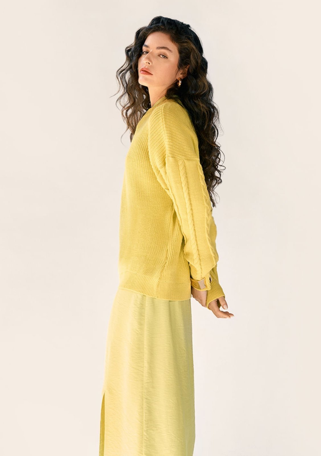 Blusa Zinco Decote Redondo Manga Longa Tricôt Verde
