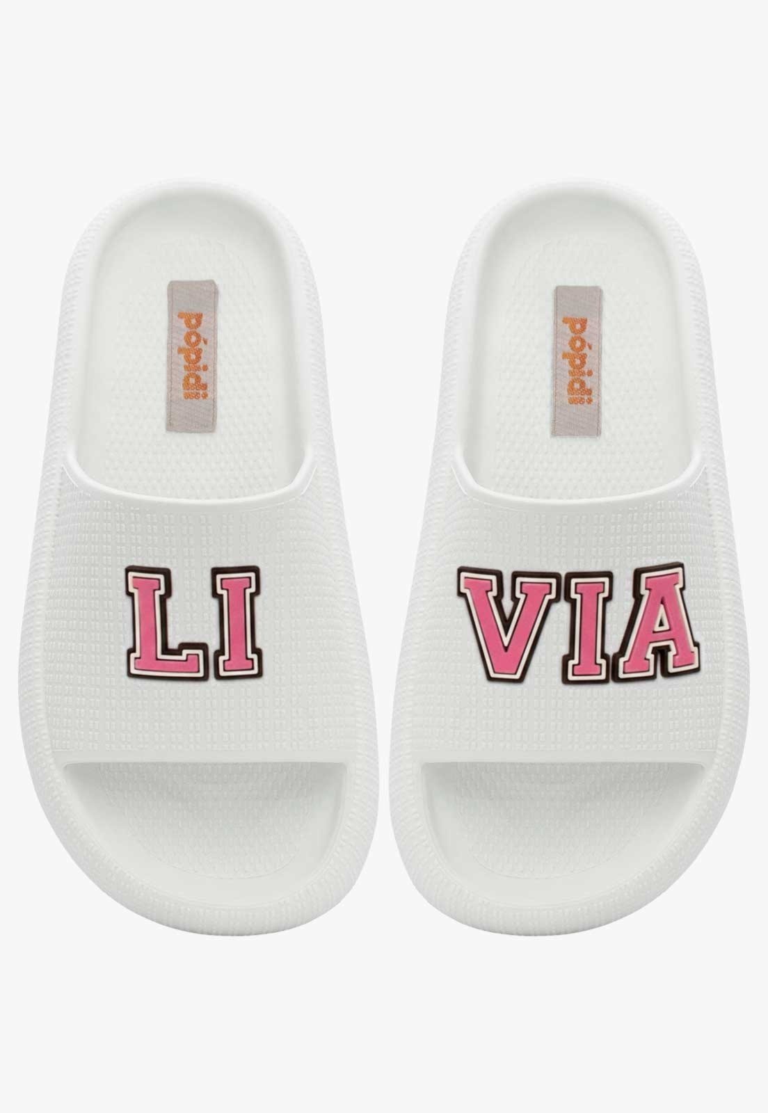 Infantil - Chinelo Pópidi Personalizado LIVIA Estilo Nuvem Branco