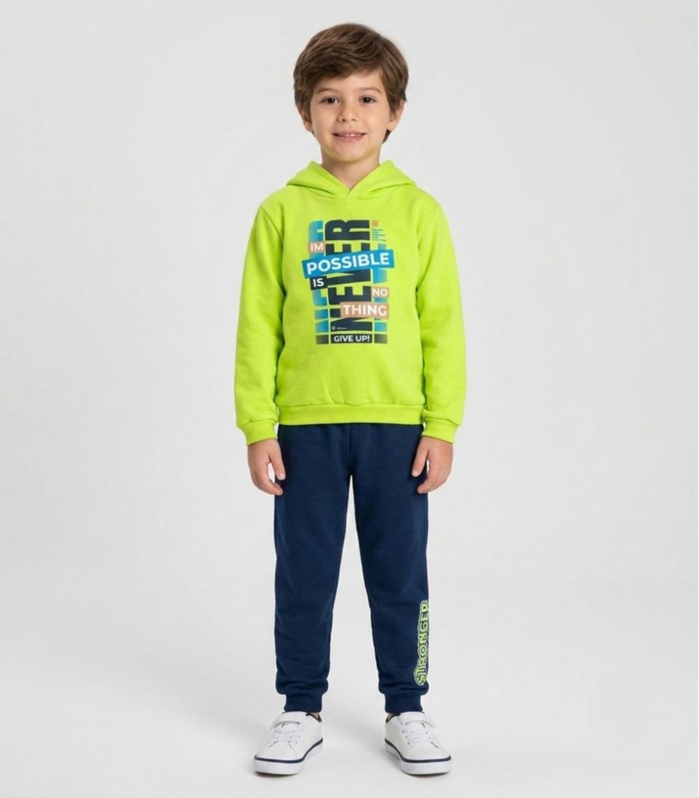 Infantil - Conjunto Moletom Menino Blusão E Calça Kappes Verde