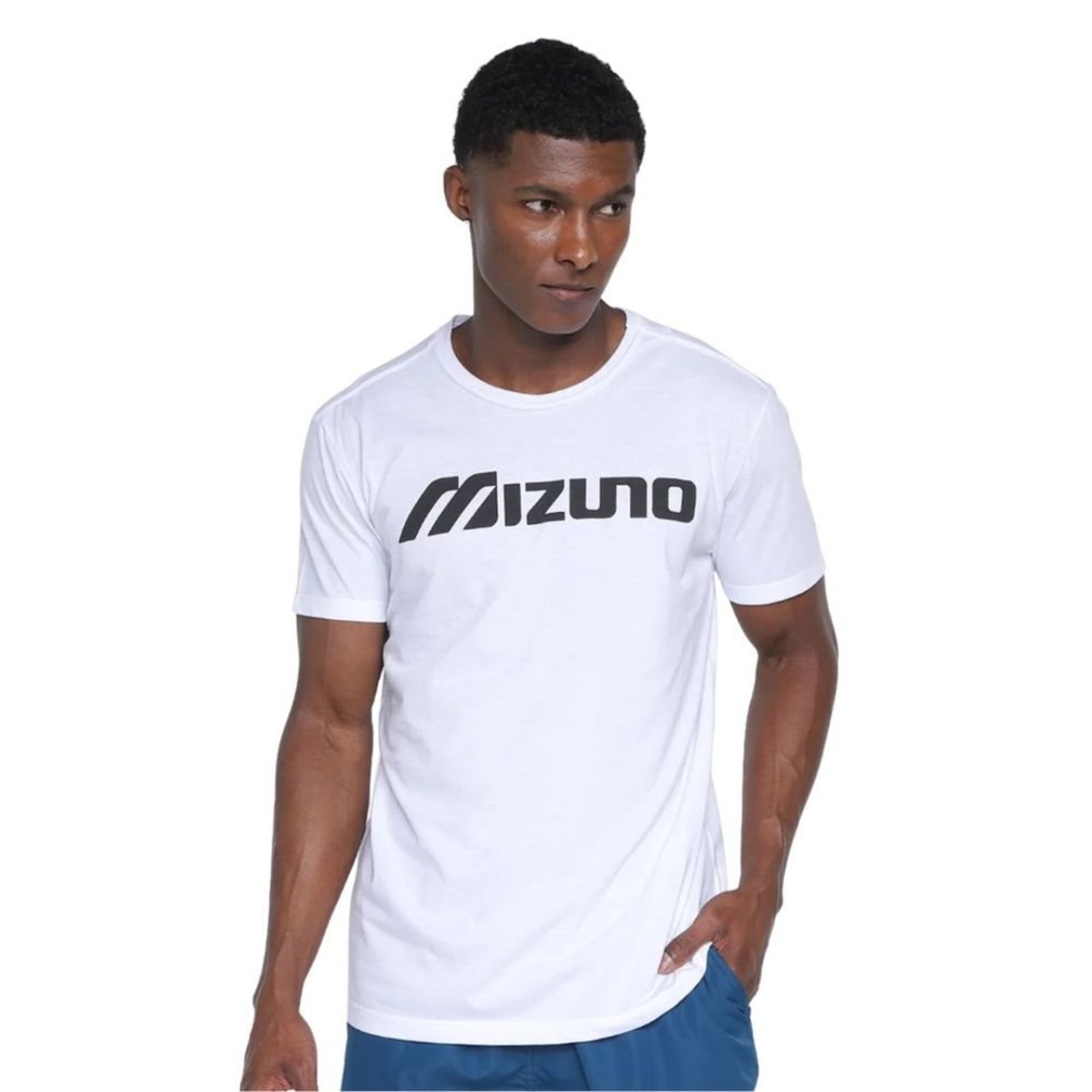 Camiseta Masculina Mizuno Big Logo Branca