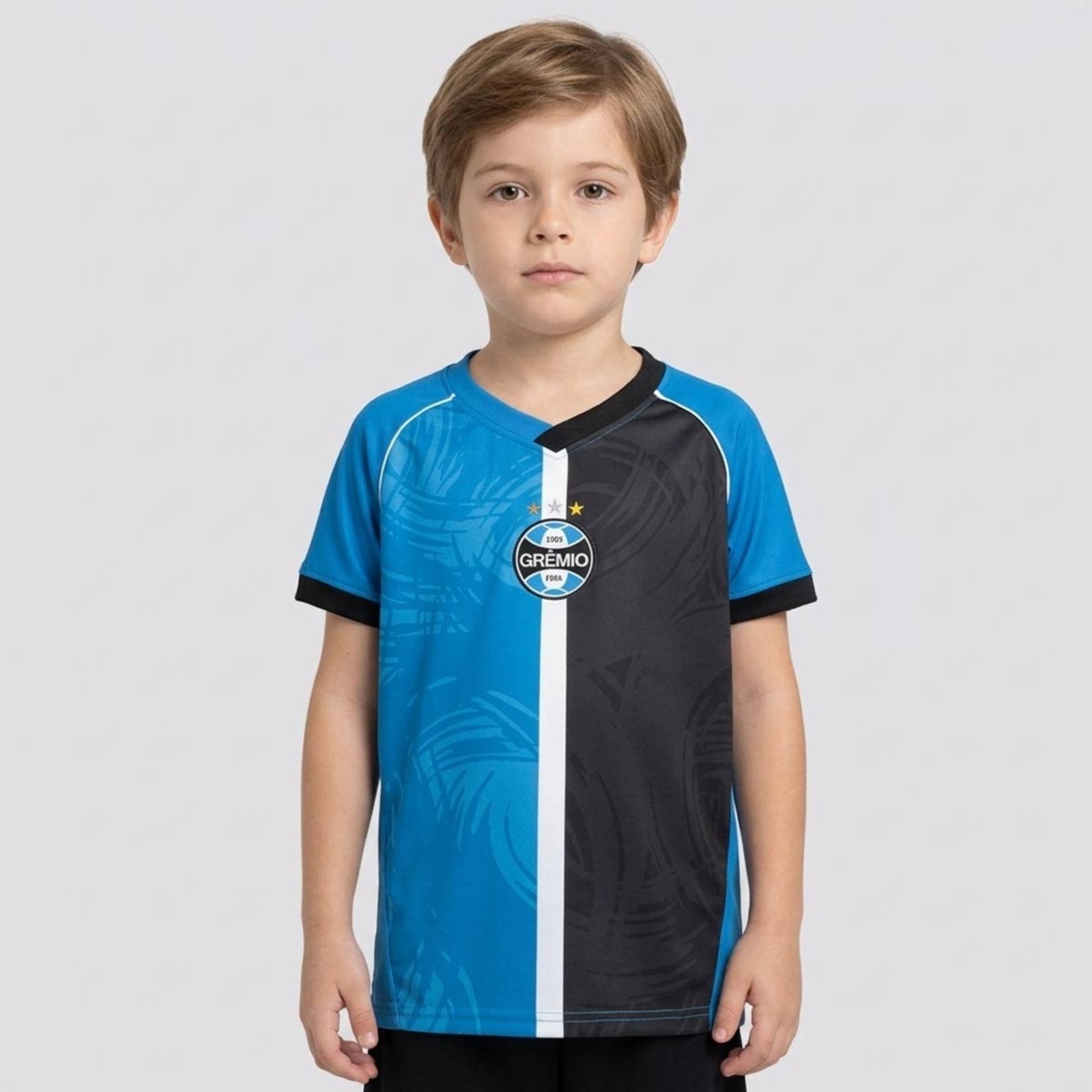 Camisa Grêmio Patter Juvenil Azul e Preta