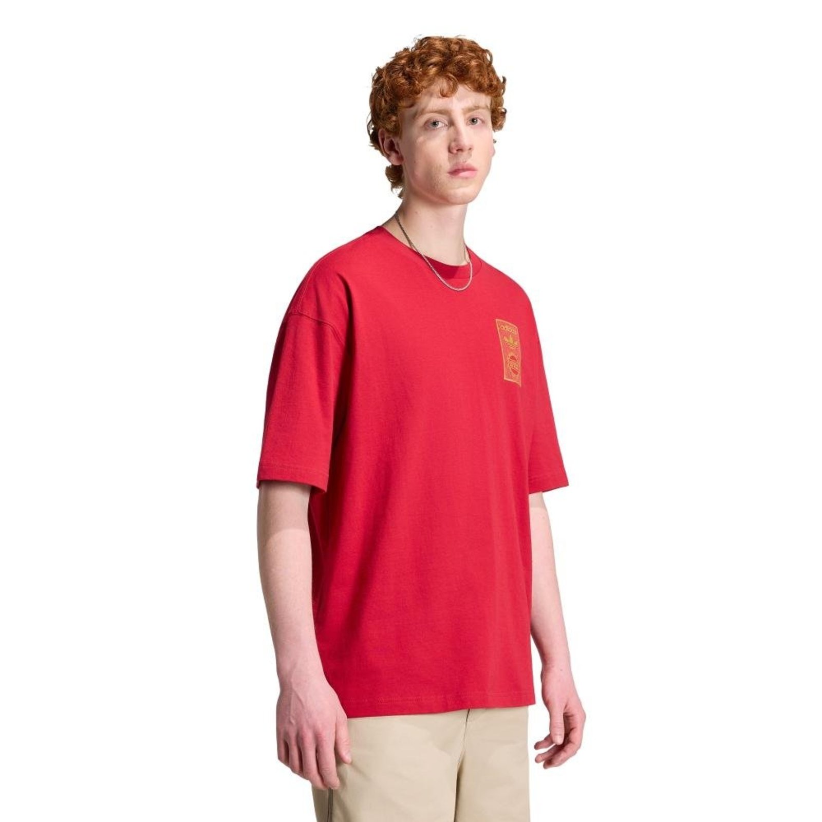 Camiseta Etiqueta Dourada Varsity adidas Originals Vinho