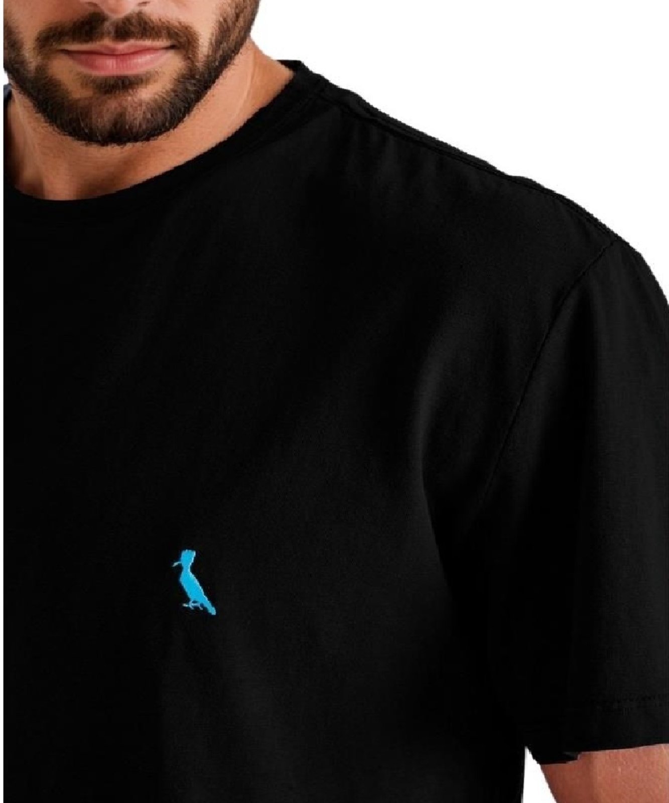 Vista 3 Camiseta Pica Pau Bordado Céu Reserva preto Reserva preto