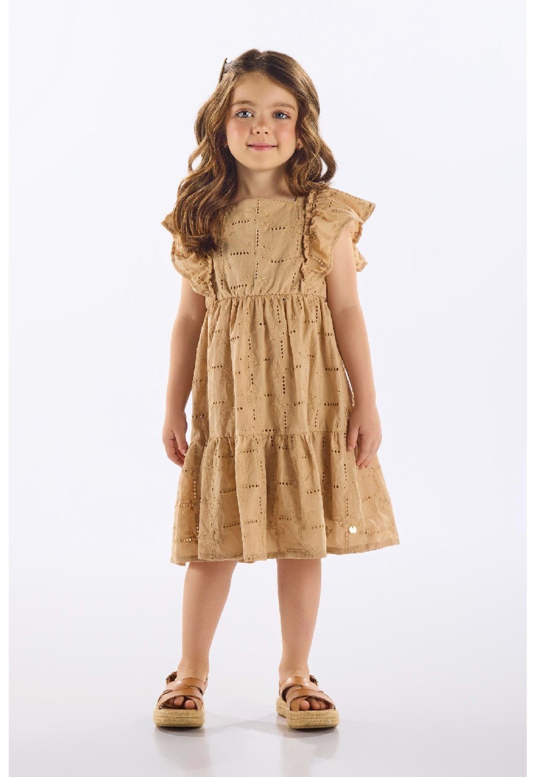Infantil - Vestido em Laise com Forro Up Baby Bege