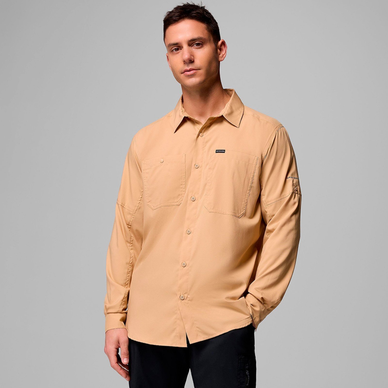 Camisa Columbia Silver Ridge Utility Lite Bege Masculino