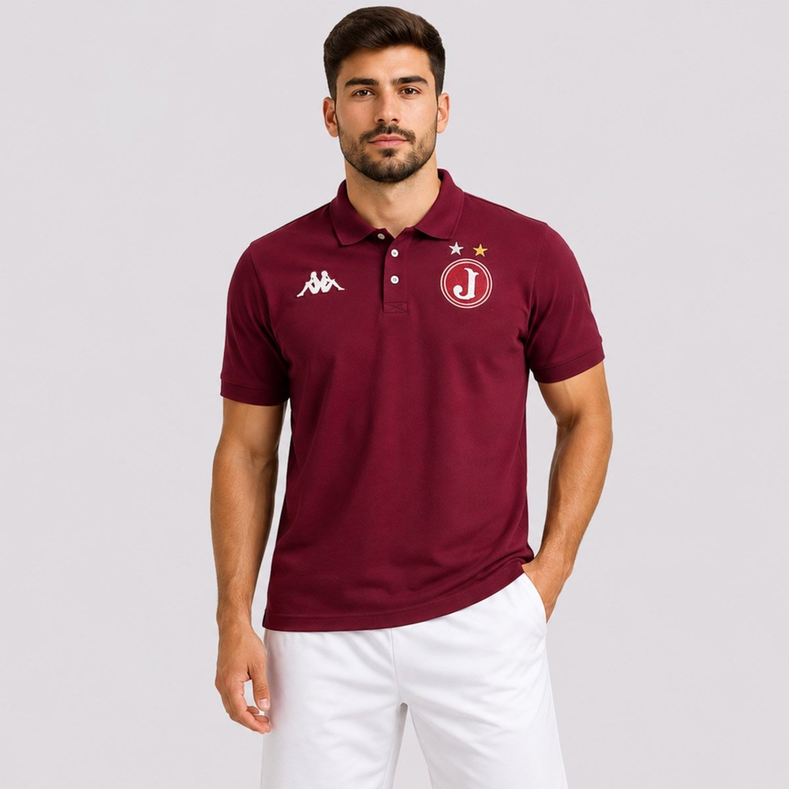 Polo Kappa Piquet Juventus da Mooca 2026 Bordô