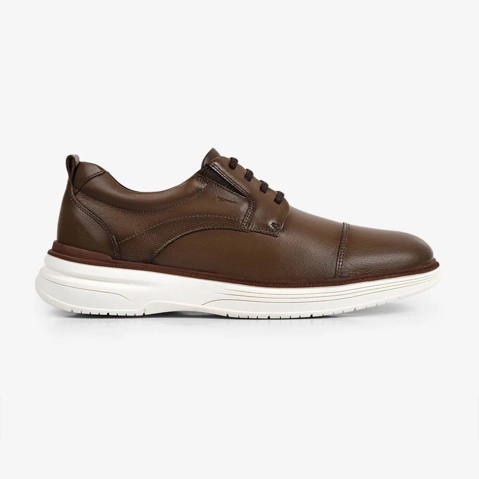 Sapato Masculino Modena Ferracini com Sola Branca Oxford Marrom