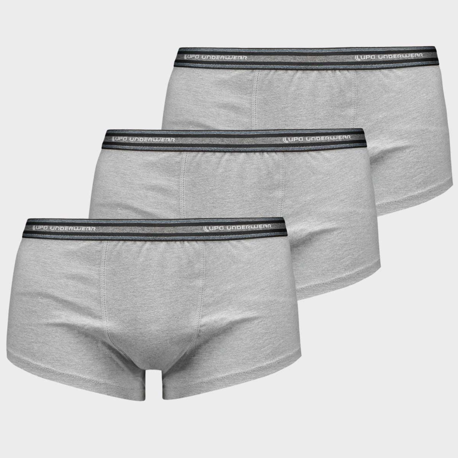 Kit 3 Cuecas Sunga Lupo Basic Algodão com Elastano Cinza