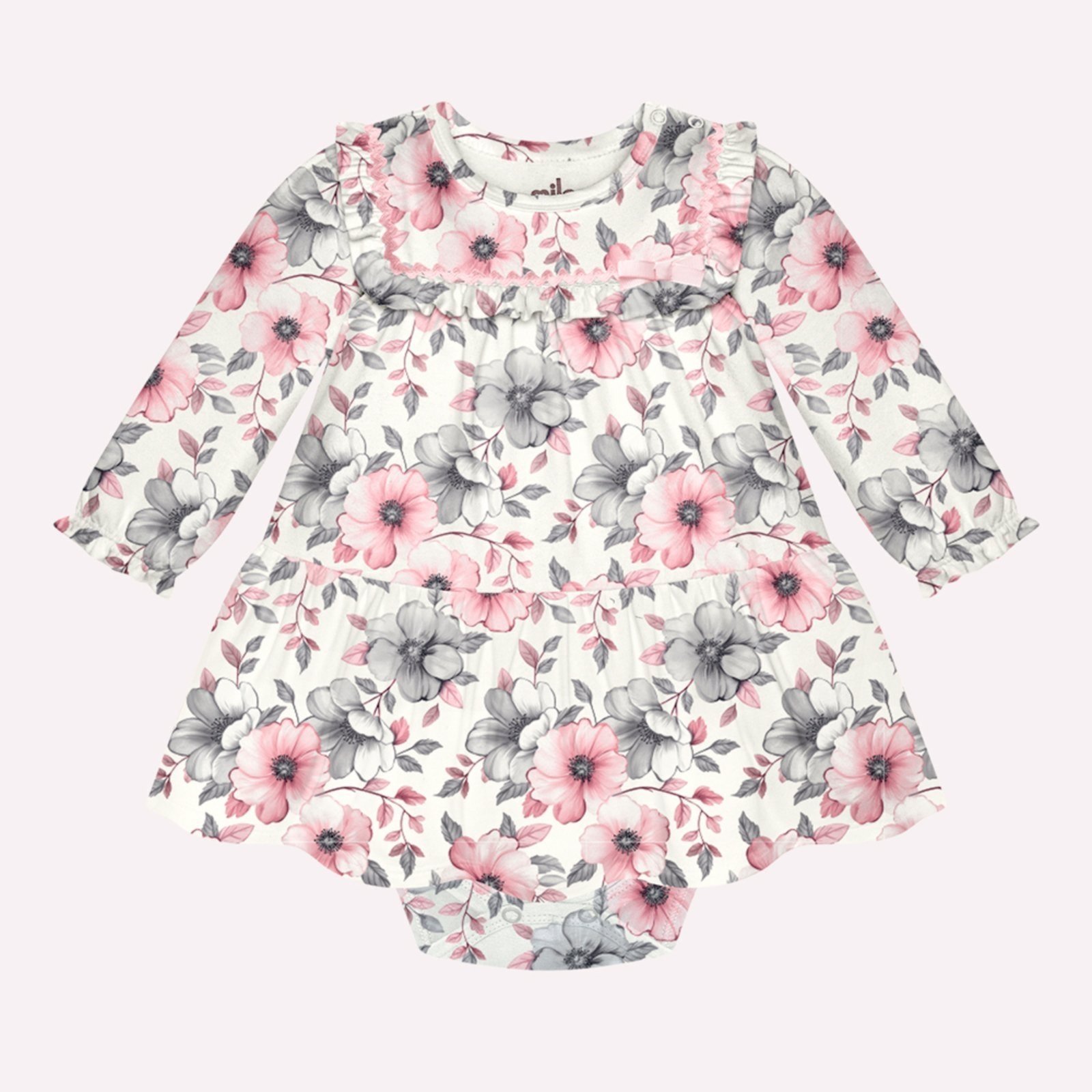 Infantil - Vestido Menina Flores Milon