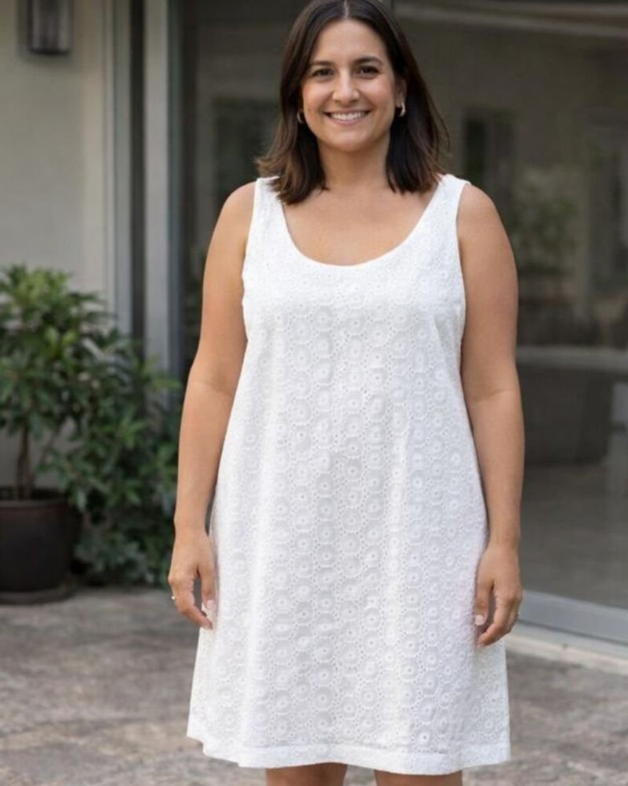 VESTIDO DE LAISE TUBINHO BRANCO