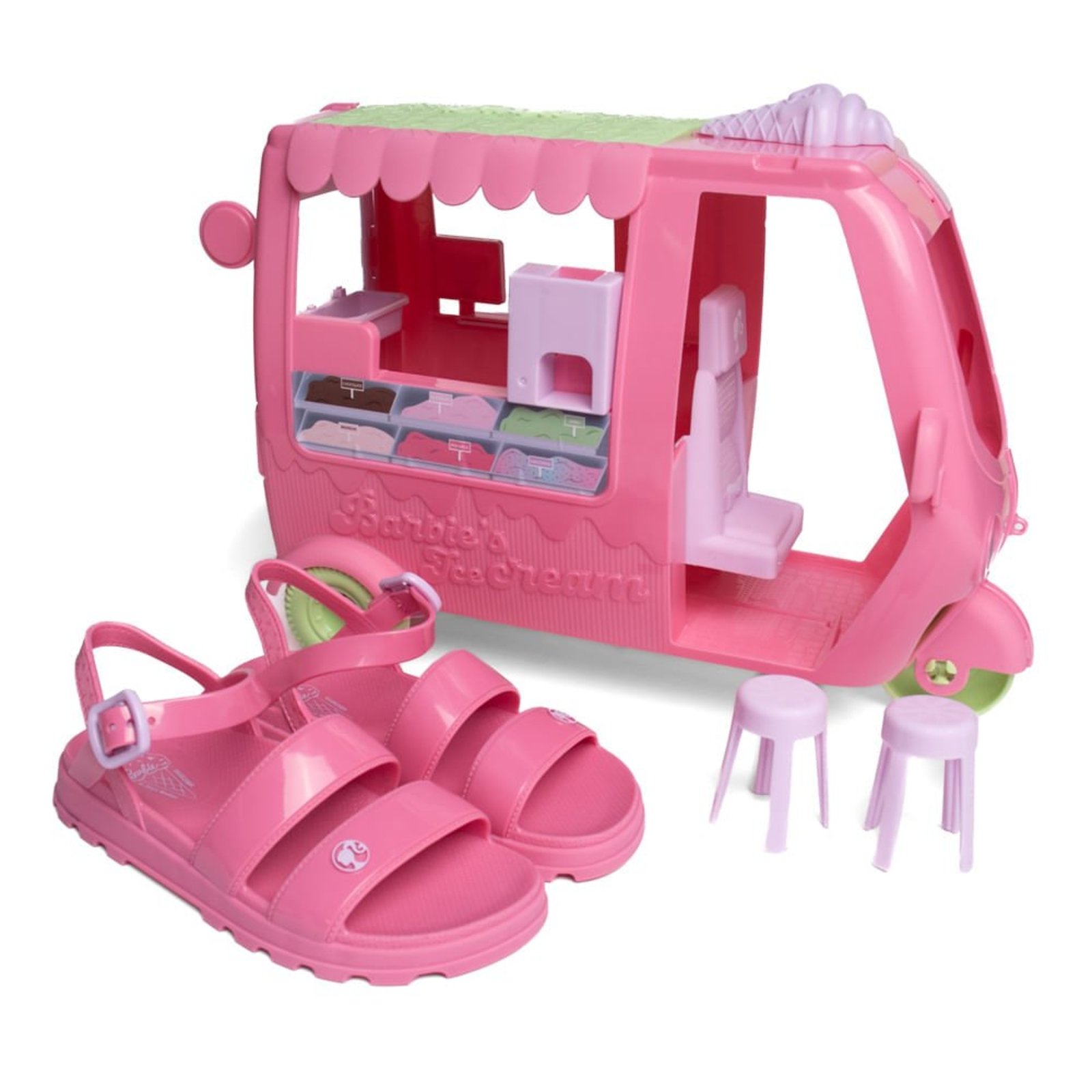 Infantil - Sandália Grendene Barbie Sorveteria Papete Rosa