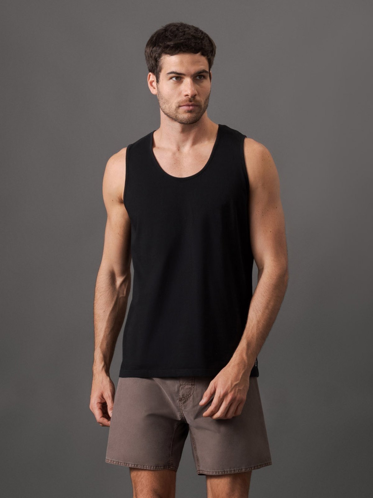 Regata Masculina Swimwear Calvin Klein - Preto Calvin Klein Swimwear