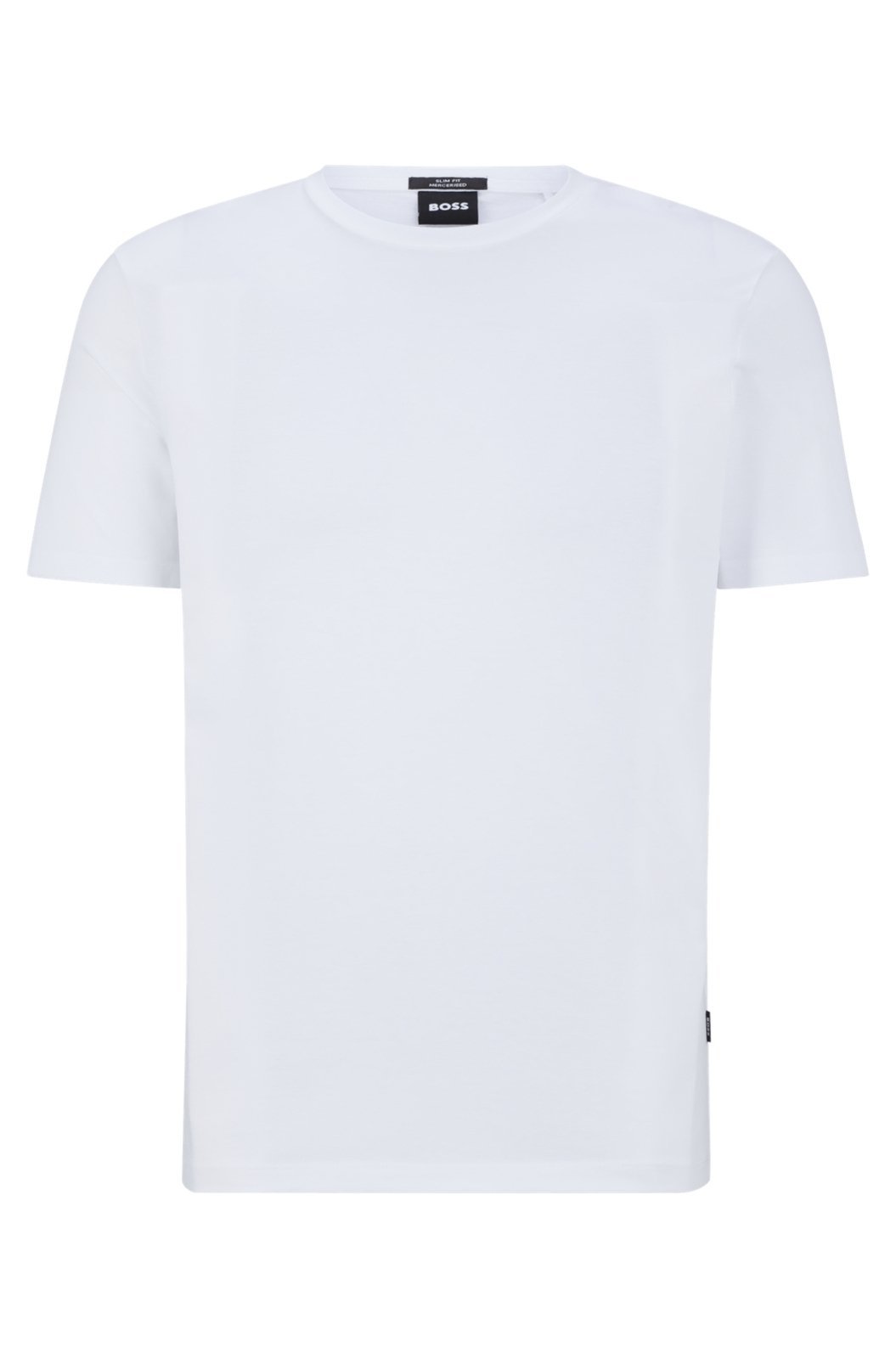 Camiseta De Mangas Curtas Slim Fit Em Algodão Mercerizado