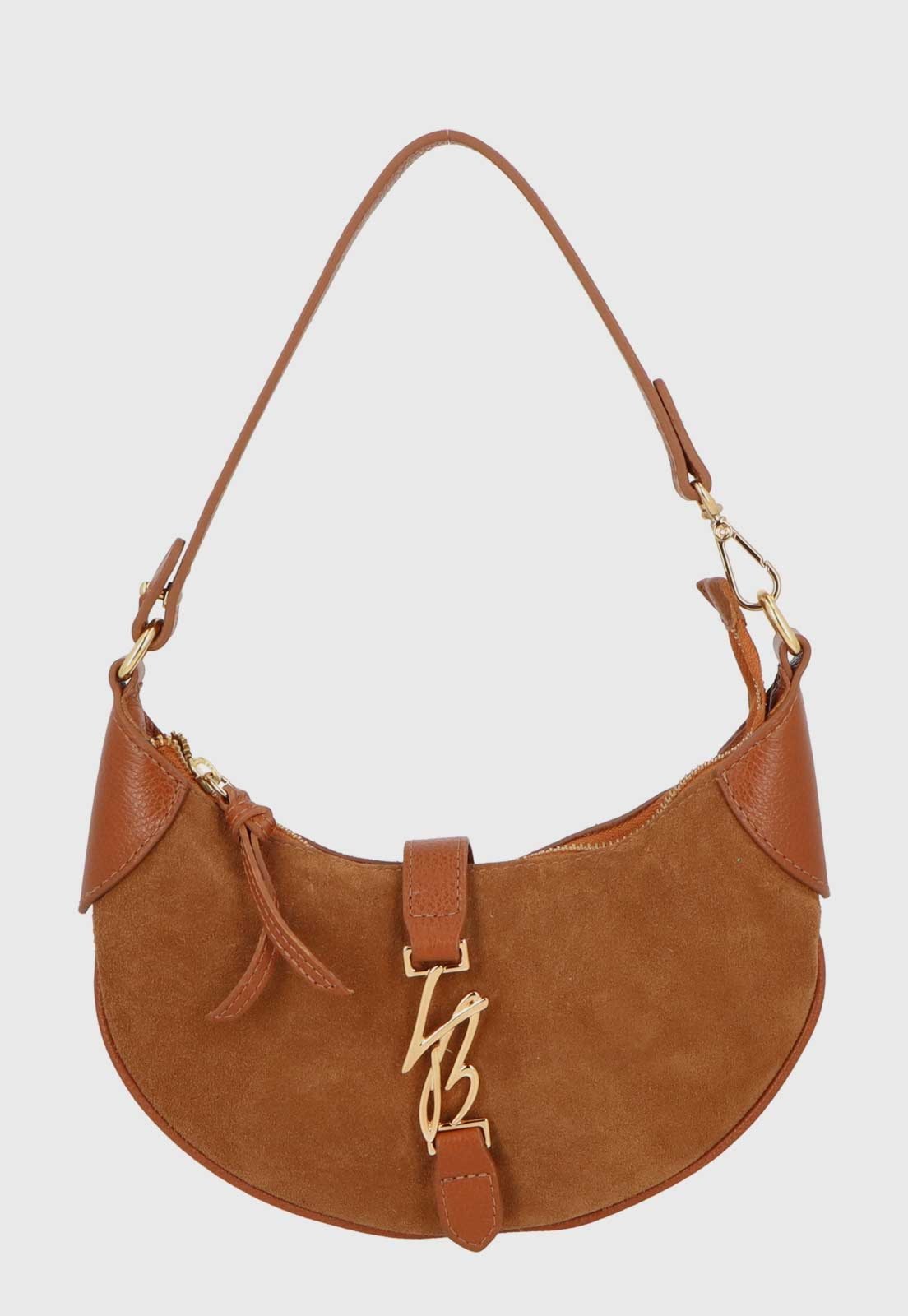 Bolsa Feminina Luiza Barcelos Estruturada Camurça Marrom
