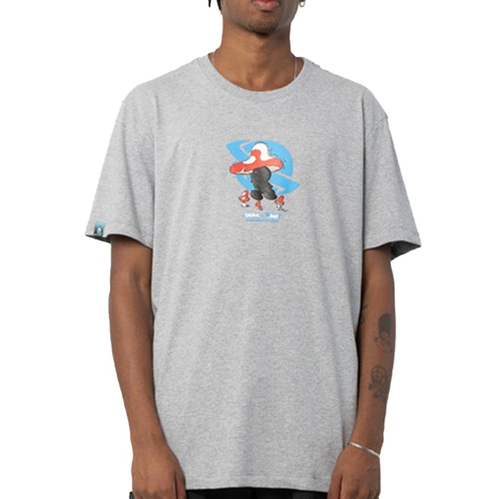 Camiseta Lost Angry Smurf WT24 Masculina Mescla Médio