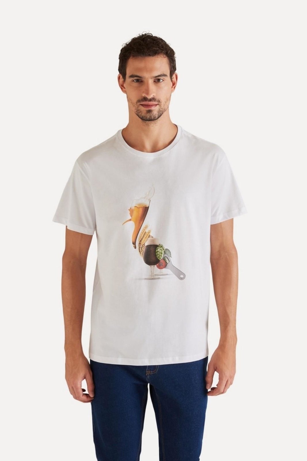 Camiseta Estampa Pica-Pau Cerveja Reserva Branco