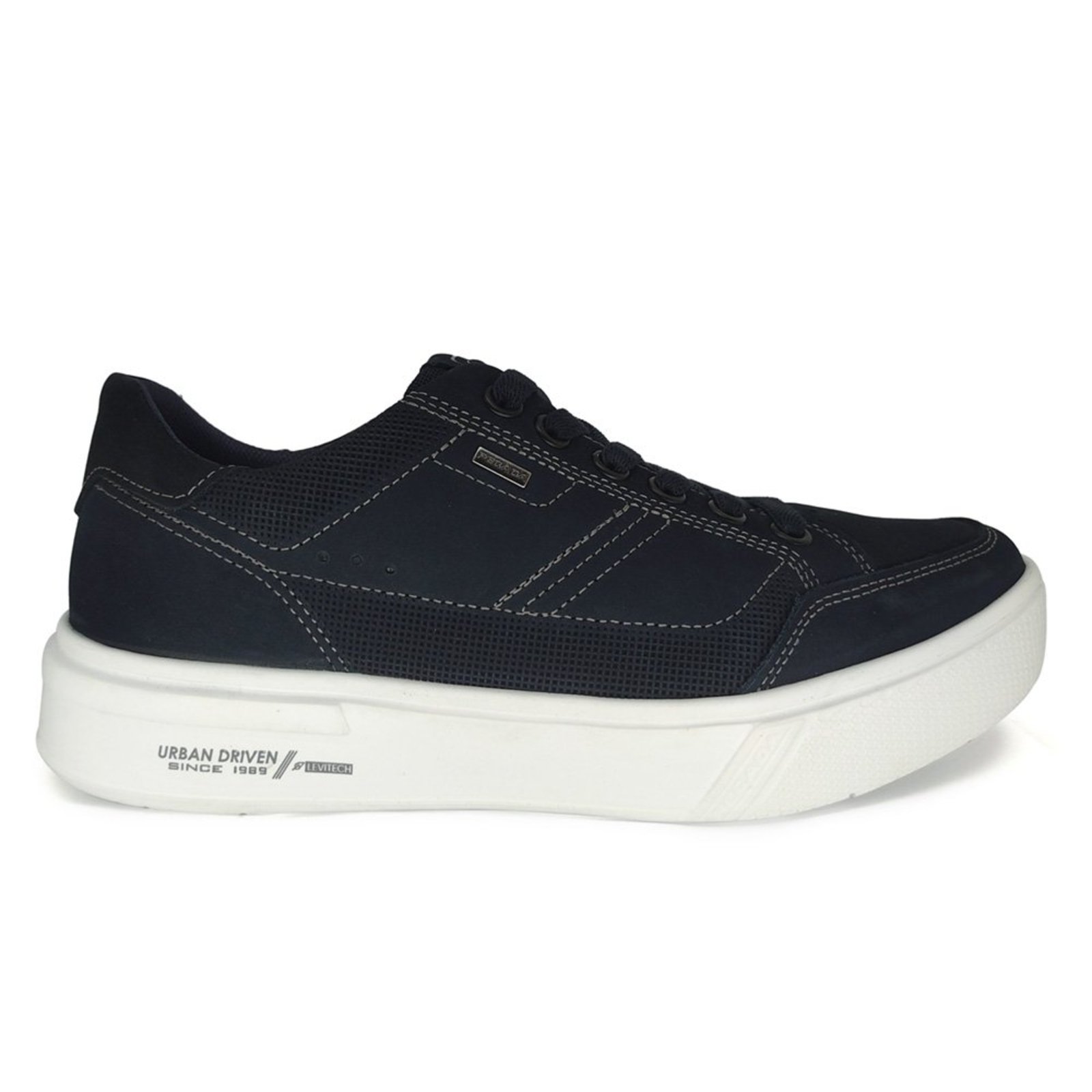 Tênis Casual Masculino Couro Pegada com Elástico 111909 Marinho