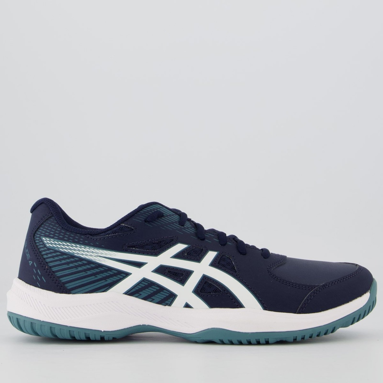 Tênis Asics Court Slide 4 Azul Marinho e Branco