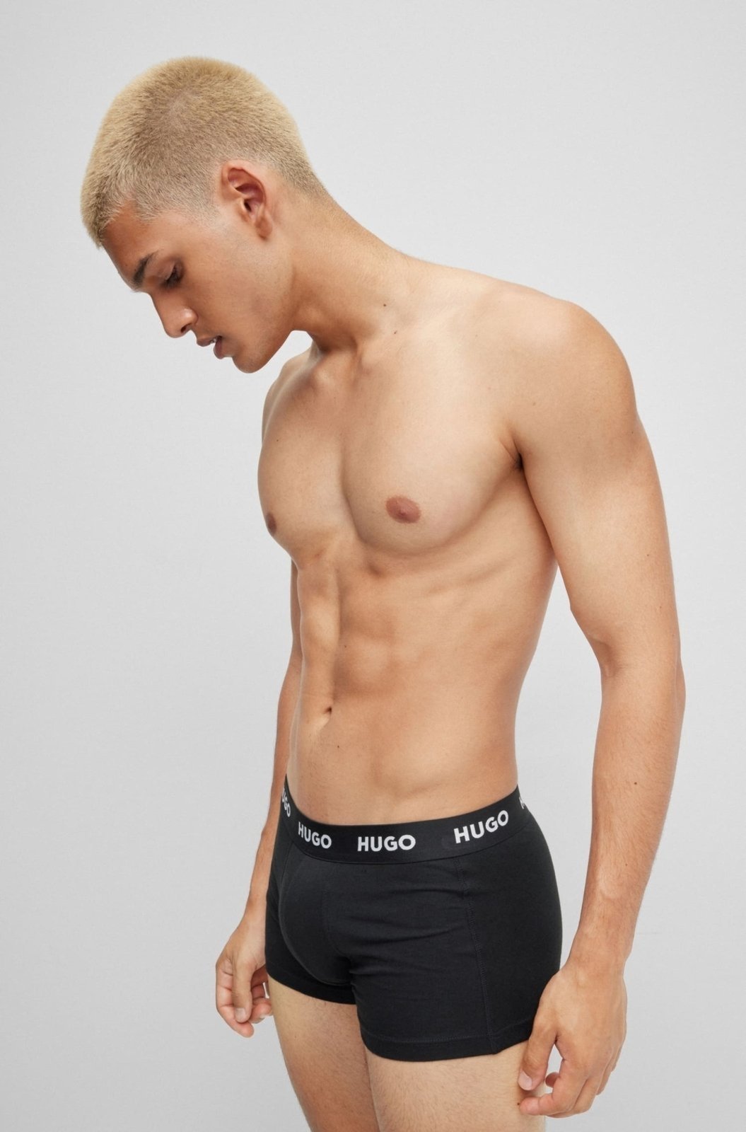 Vista 3 Conjunto 3 Cuecas Em Algodão Stretch HUGO preto HUGO preto