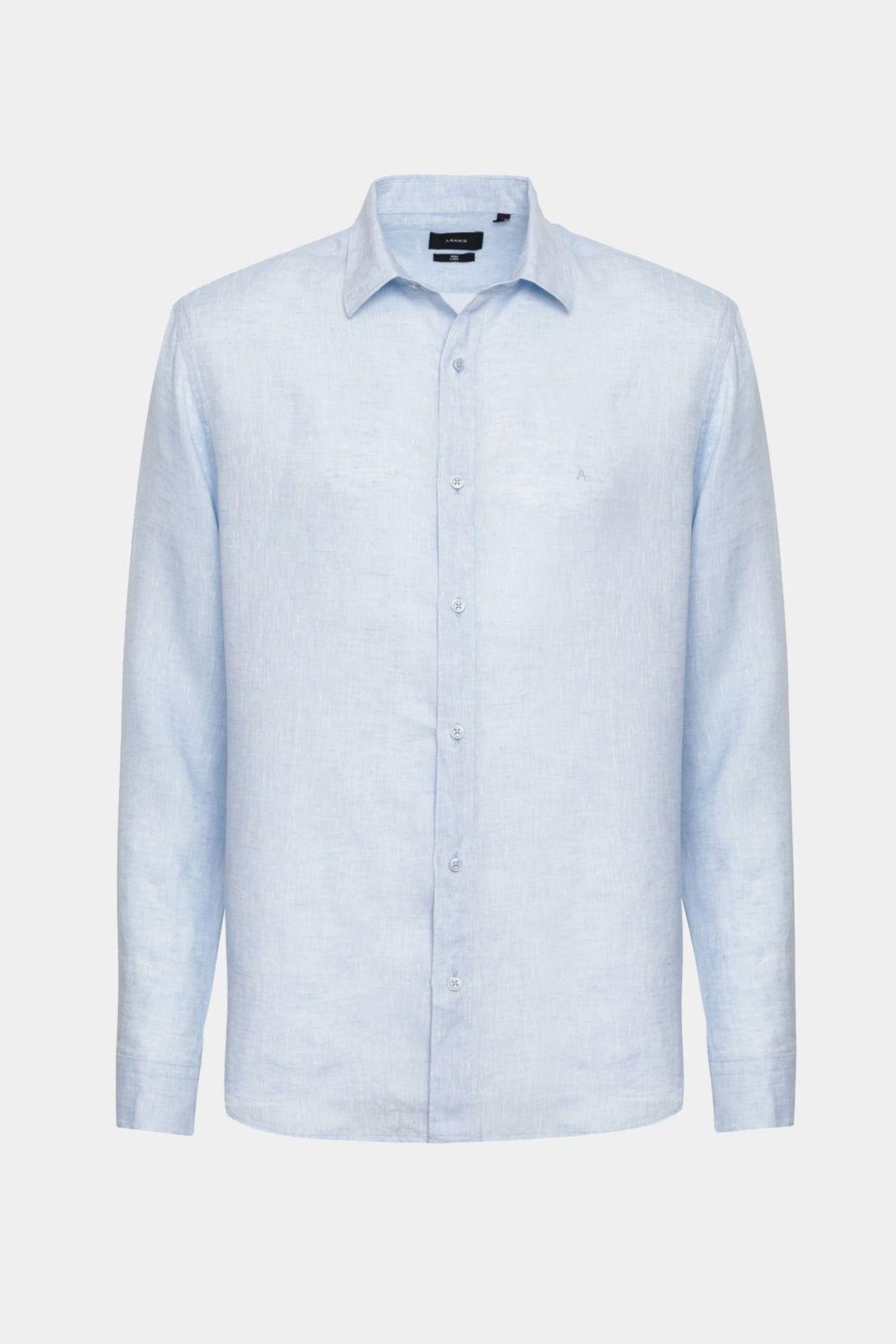 Camisa Aramis Manga Longa Move Slim em Linho Azul