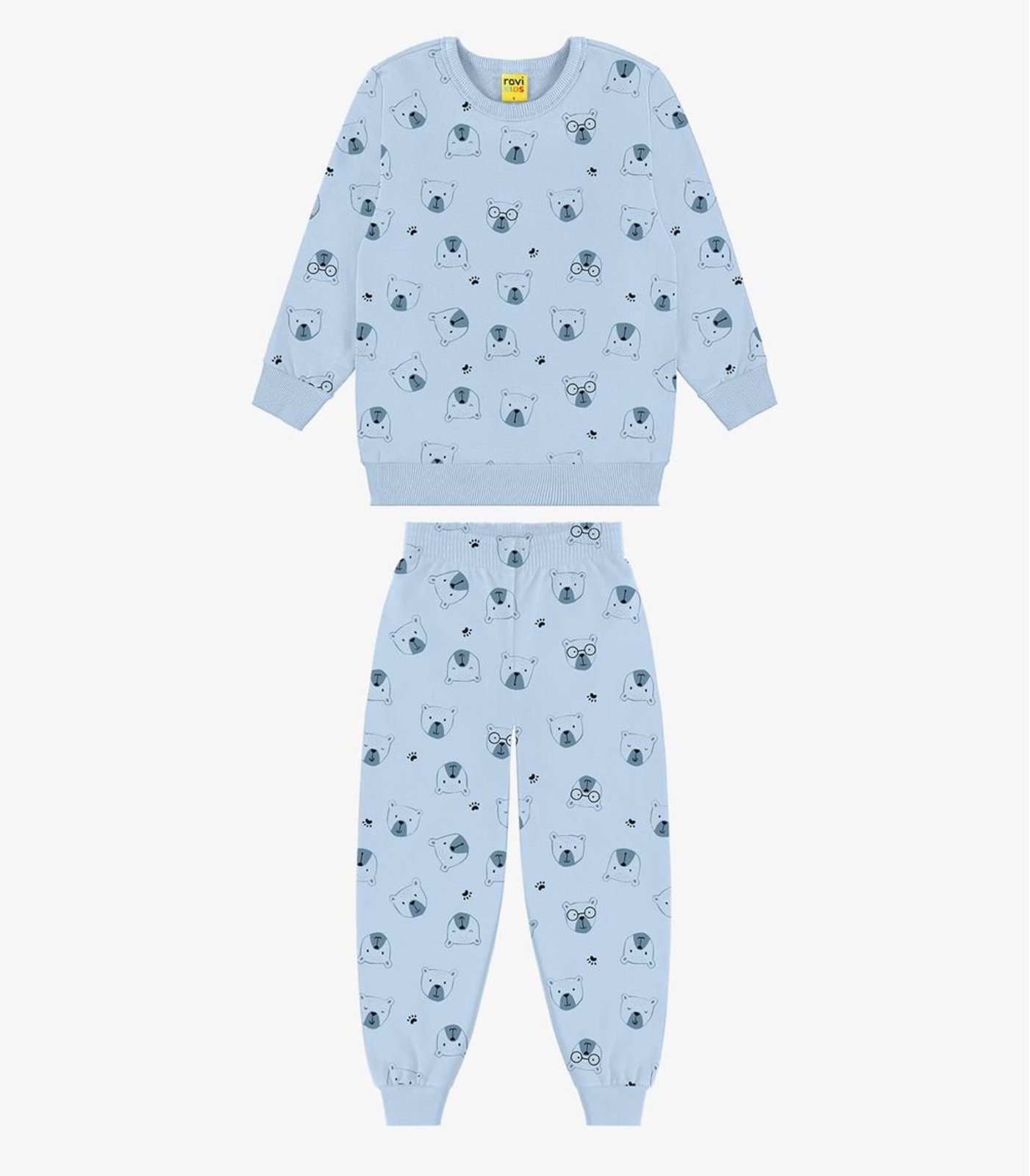 Infantil - Conjunto Blusão Com Calça Menino Rovi Azul