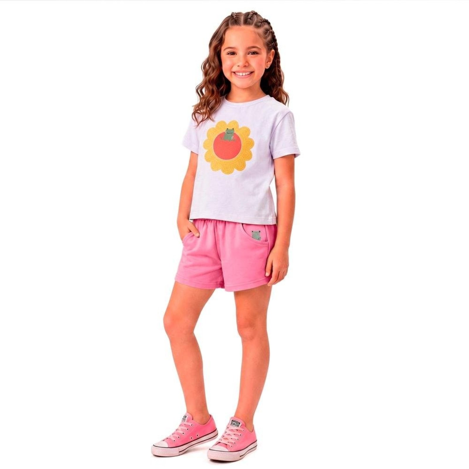 Infantil - Short Menina Cantinho do Sapo Alphabeto