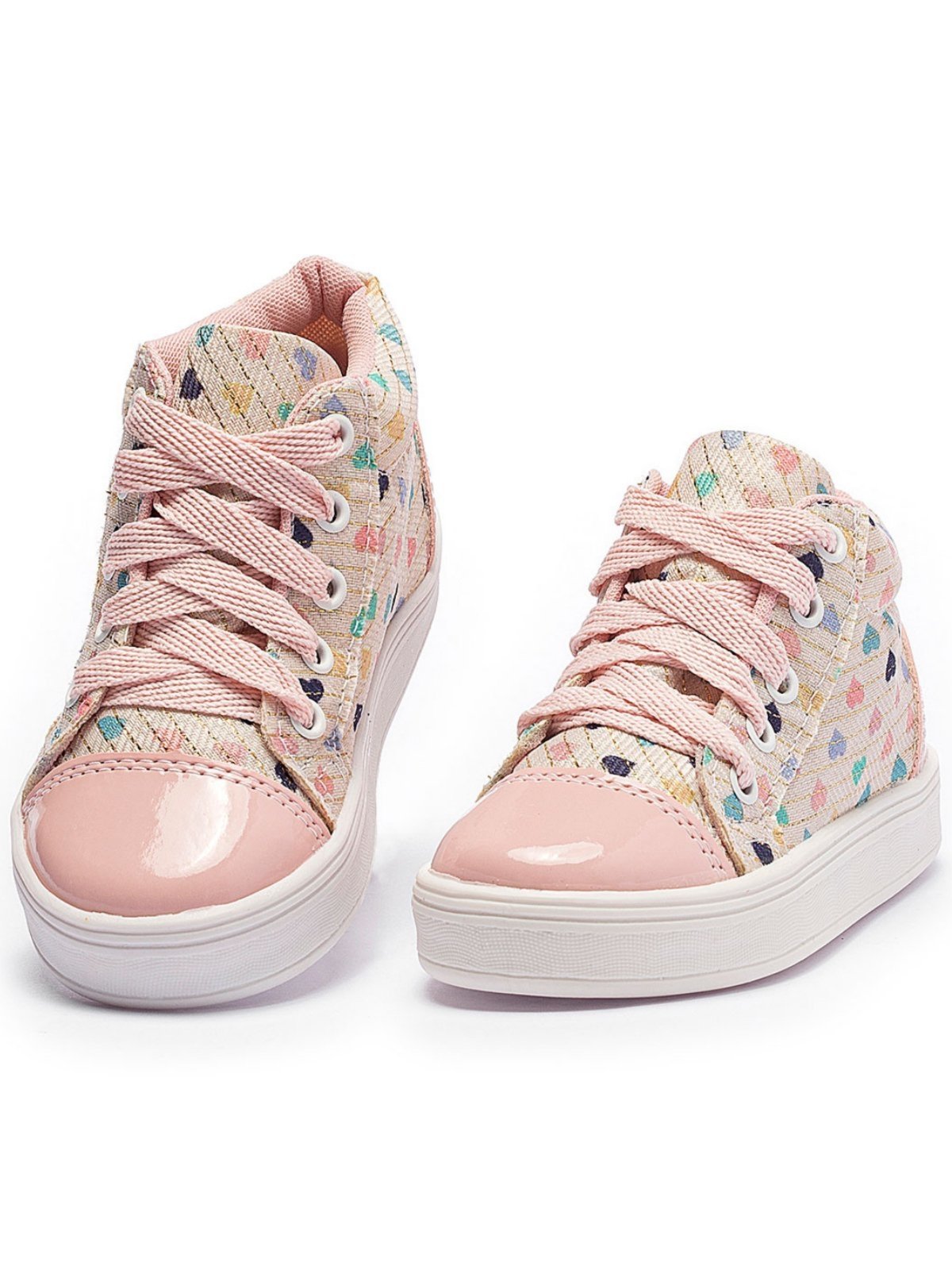 Vista 3 Infantil - Tênis Tininha Menina Coração rosa Tininha rosa
