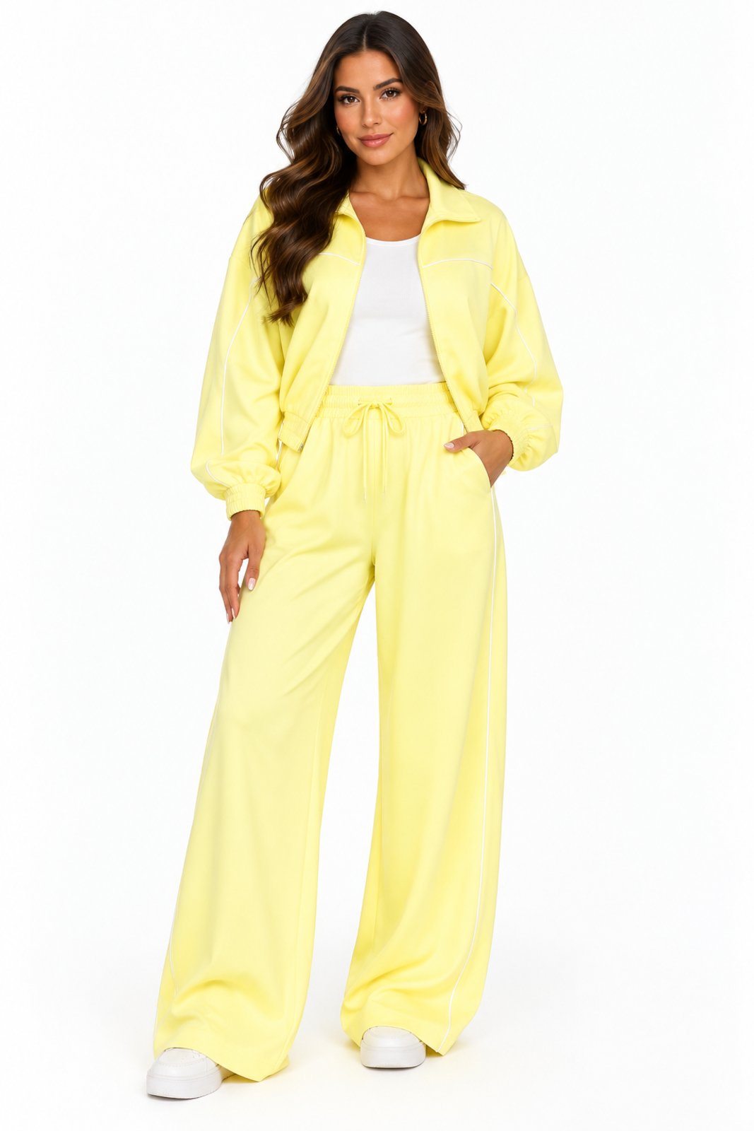 Conjunto D Bell Outlet Fashion Comfort Sport Chic Amarelo