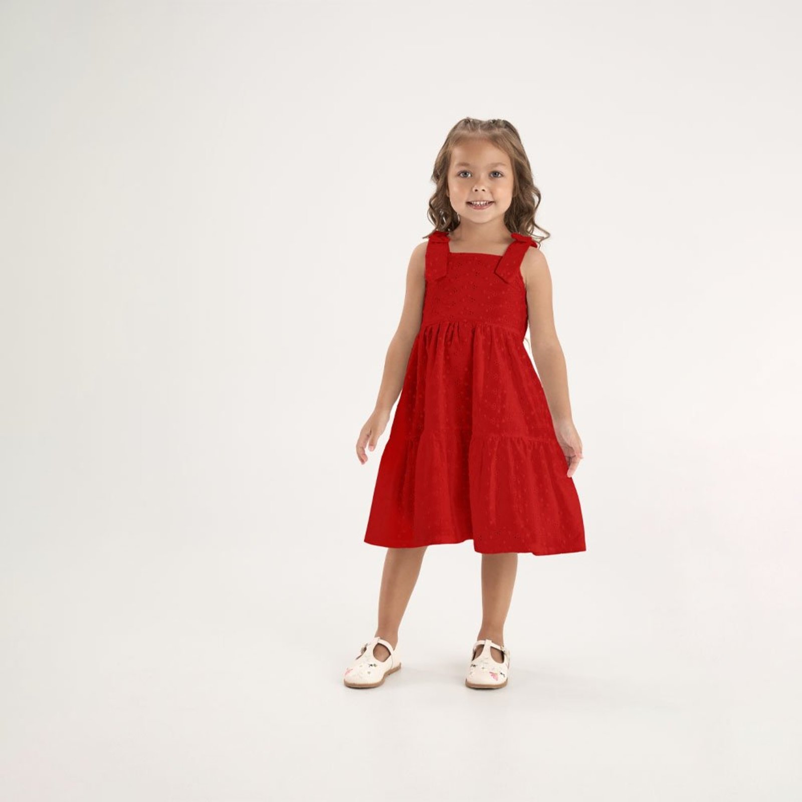 Infantil - Vestido Vermelho Primeiros Passos Pulla Bulla Menina - 53710-65